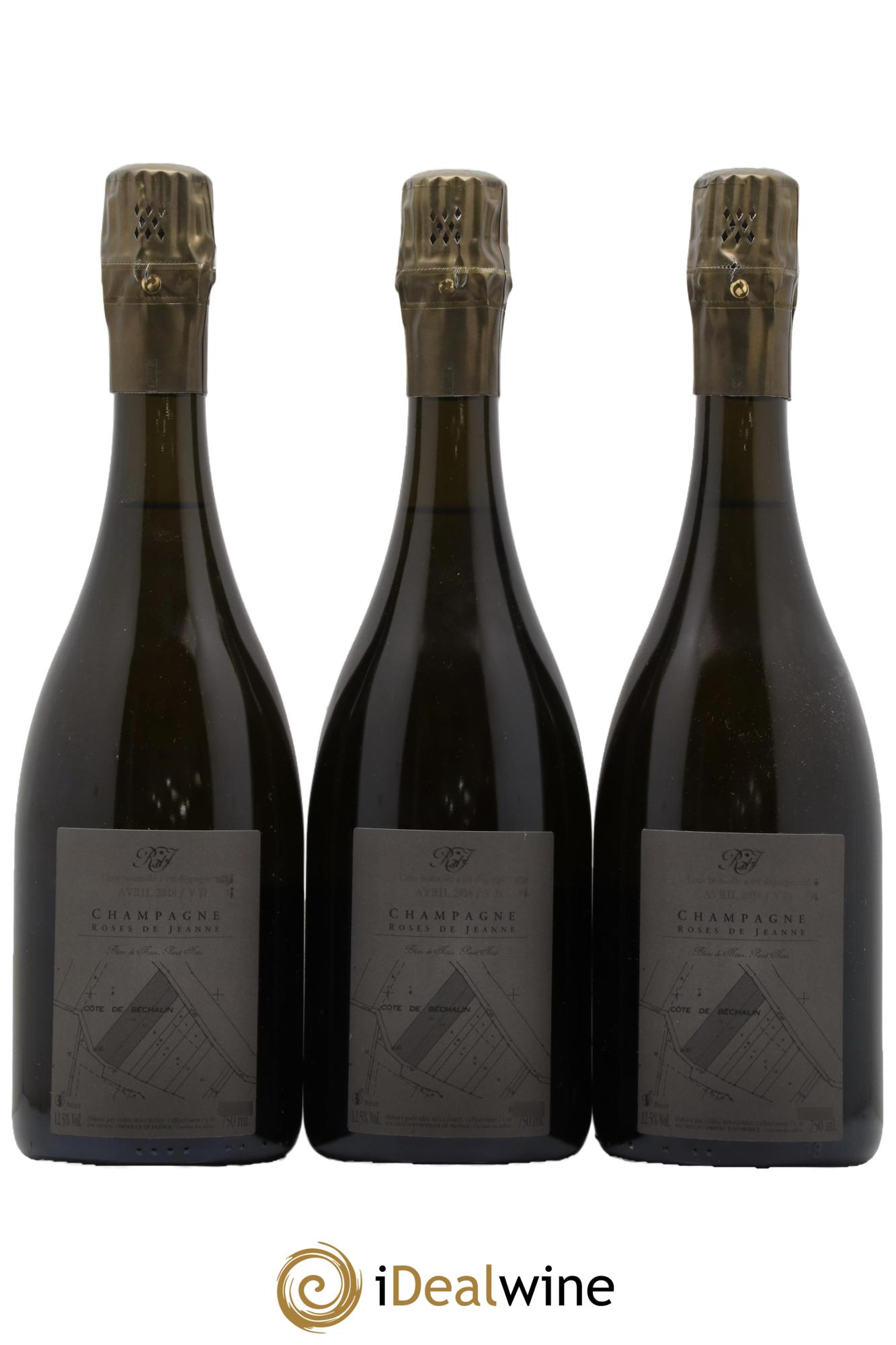 Roses de Jeanne Côte de Béchalin Blanc de Noirs Cédric Bouchard 2011 - Lot de 3 bouteilles - 1