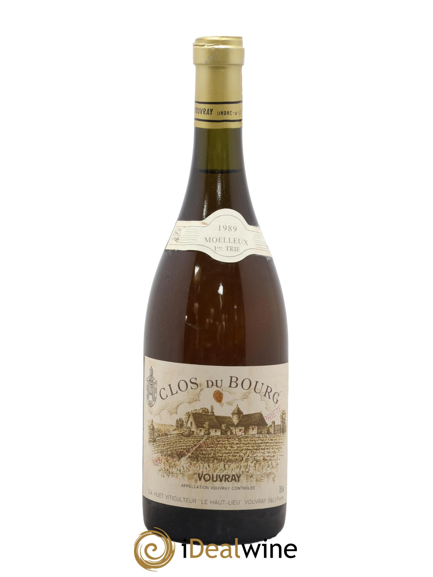 Vouvray Clos du Bourg Moelleux 1ère trie Domaine Huet 1989 - Posten von 1 Flasche - 0