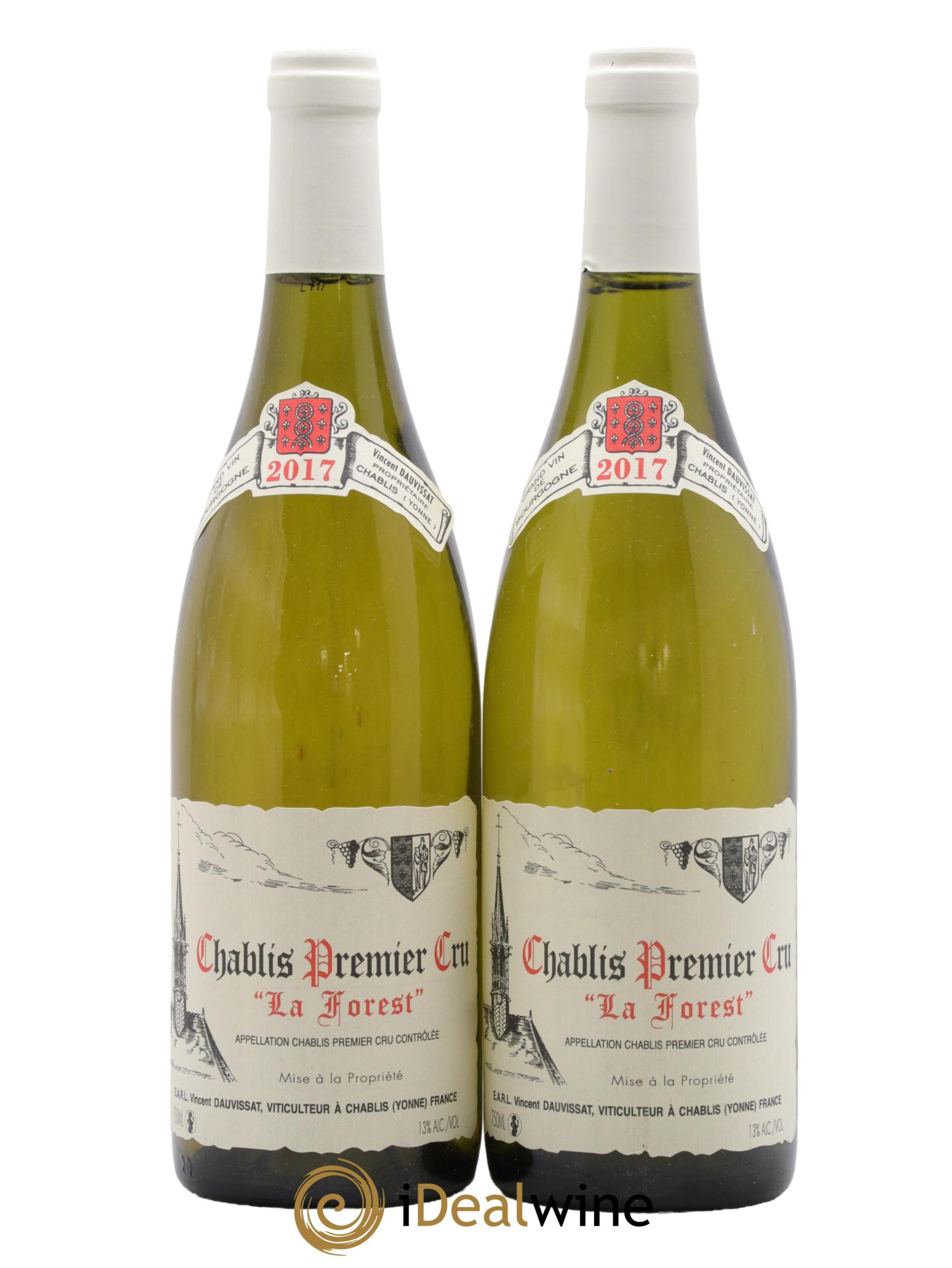 Chablis 1er Cru La Forest Vincent Dauvissat (Domaine) 2017 - Lotto di 2 bottiglie - 0