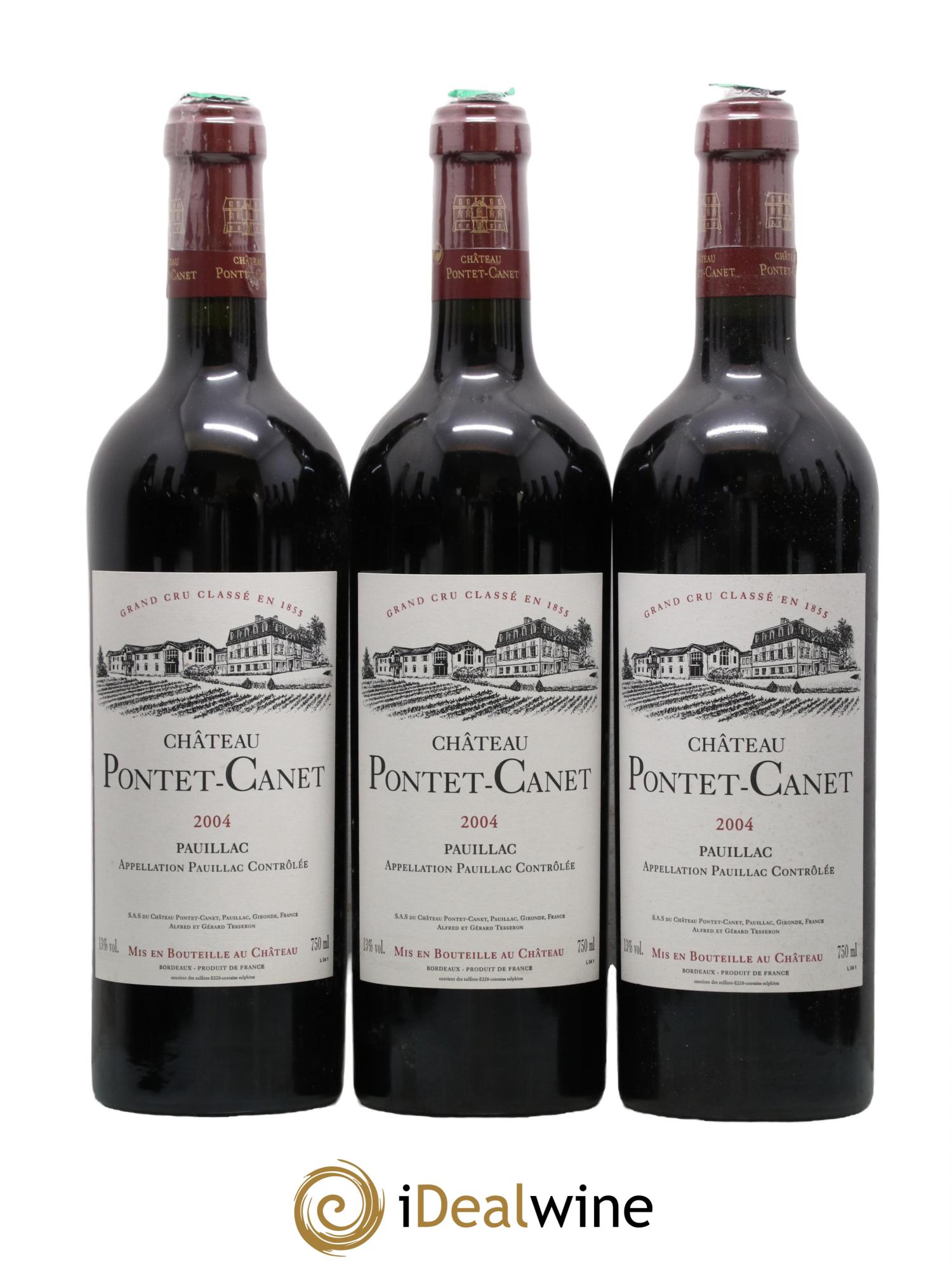 Château Pontet Canet 5ème Grand Cru Classé 2004 - Lot de 12 bouteilles - 1