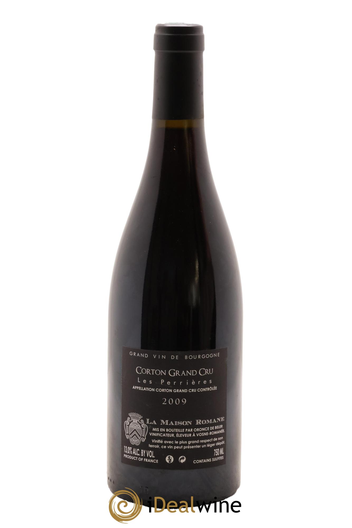Corton Grand Cru Les Perrières La Maison Romane 2009 - Lot de 1 bouteille - 1