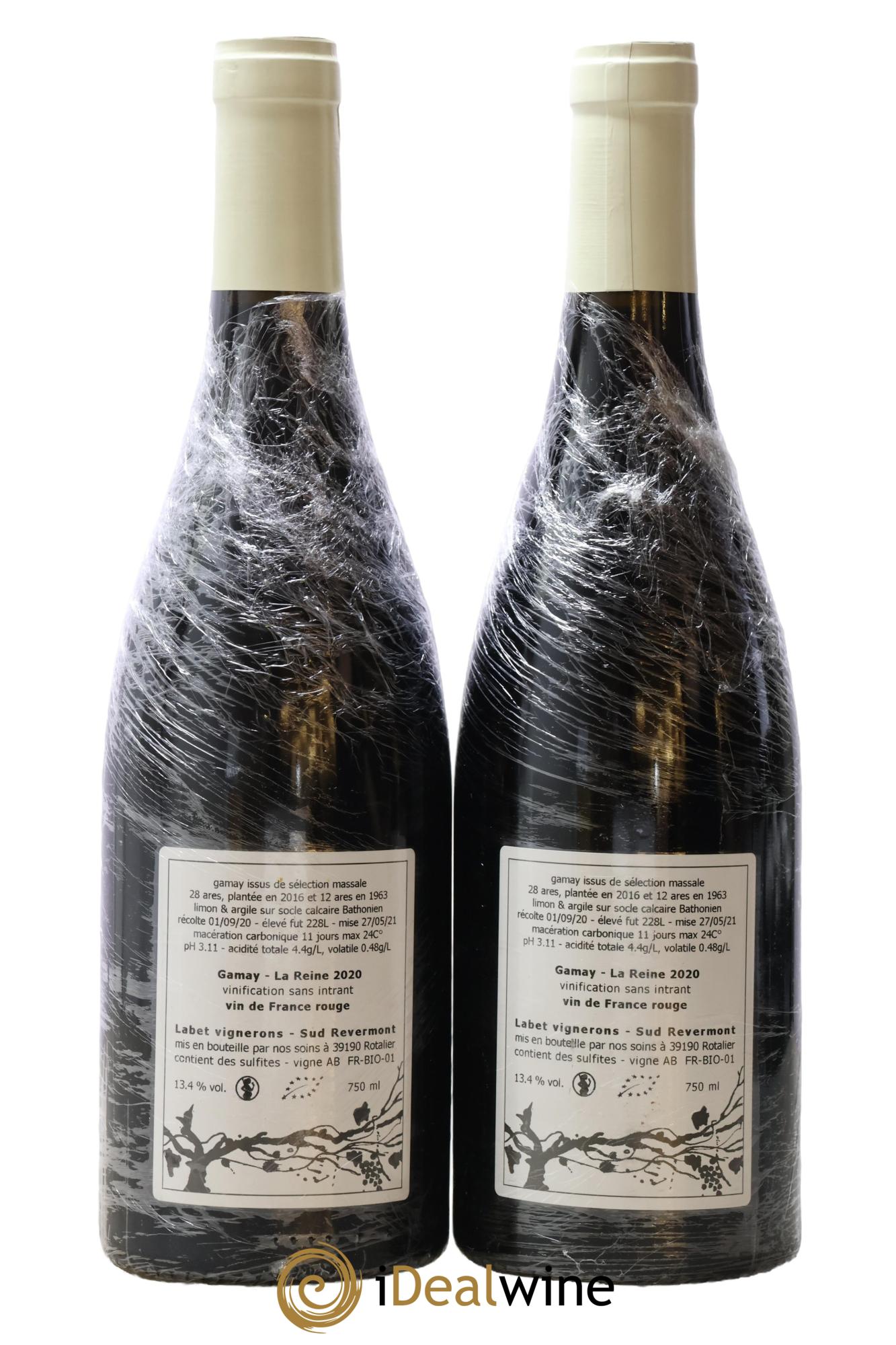 Vin de France Gamay La Reine Labet (Domaine) 2020 - Lot of 2 bottles - 1