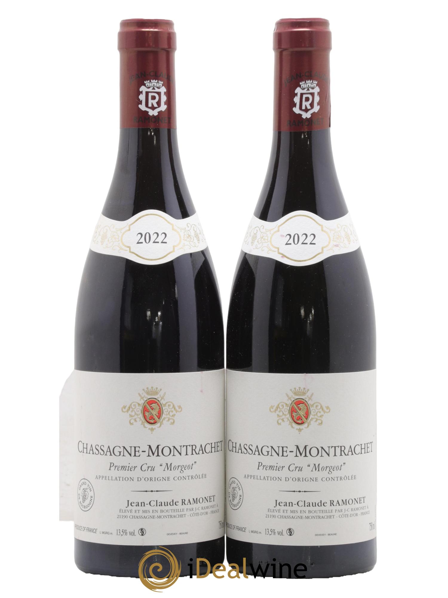 Chassagne-Montrachet 1er Cru Morgeot Ramonet (Domaine) 2022 - Lot de 2 bouteilles - 0