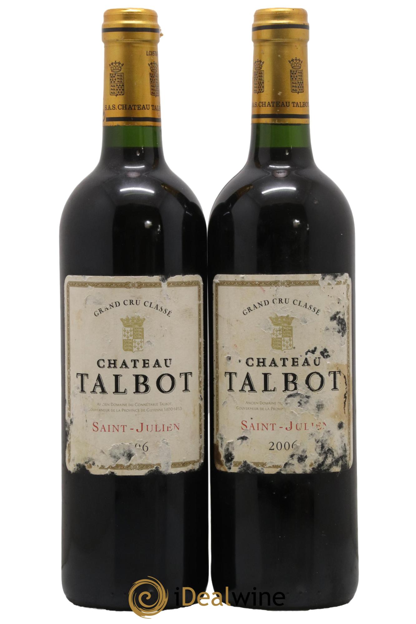 Château Talbot 4ème Grand Cru Classé 2006 - Lot de 2 bouteilles - 0