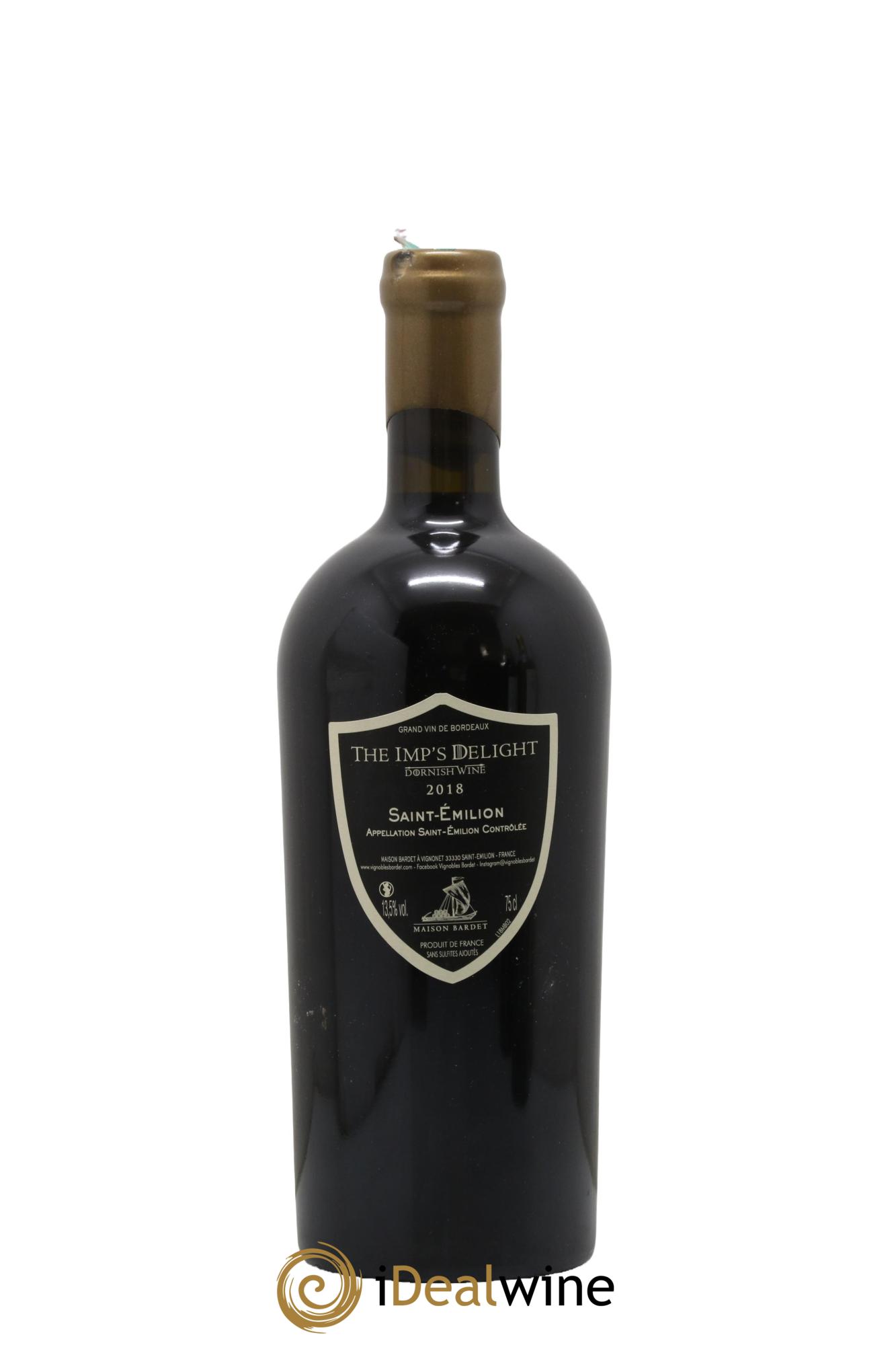 Saint-Émilion The Imp's Delight Dornish Wine Maison Bardet 2018 - Lotto di 1 bottiglia - 1