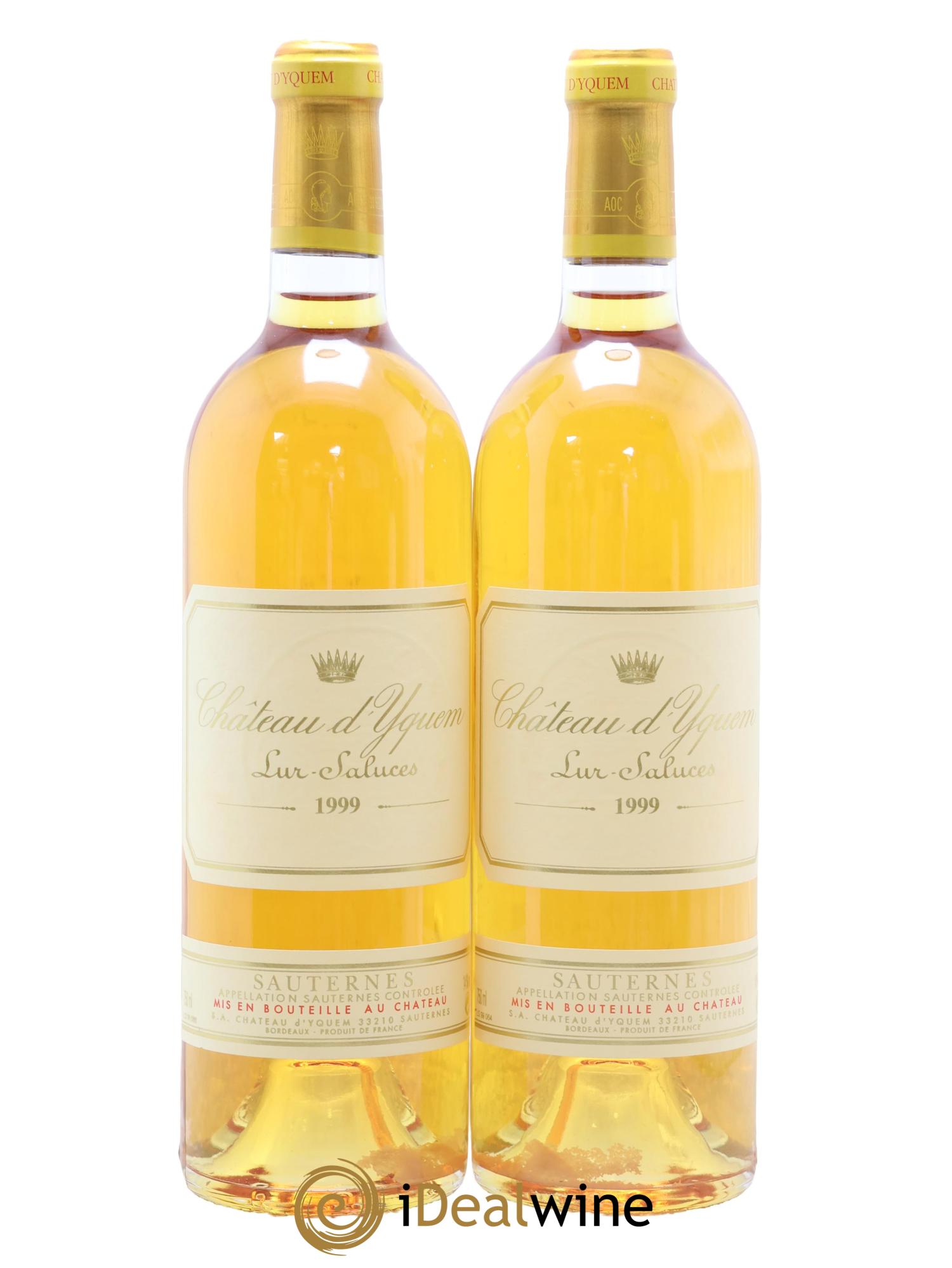 Château d' Yquem 1er Cru Classé Supérieur 1999 - Lotto di 2 bottiglie - 0