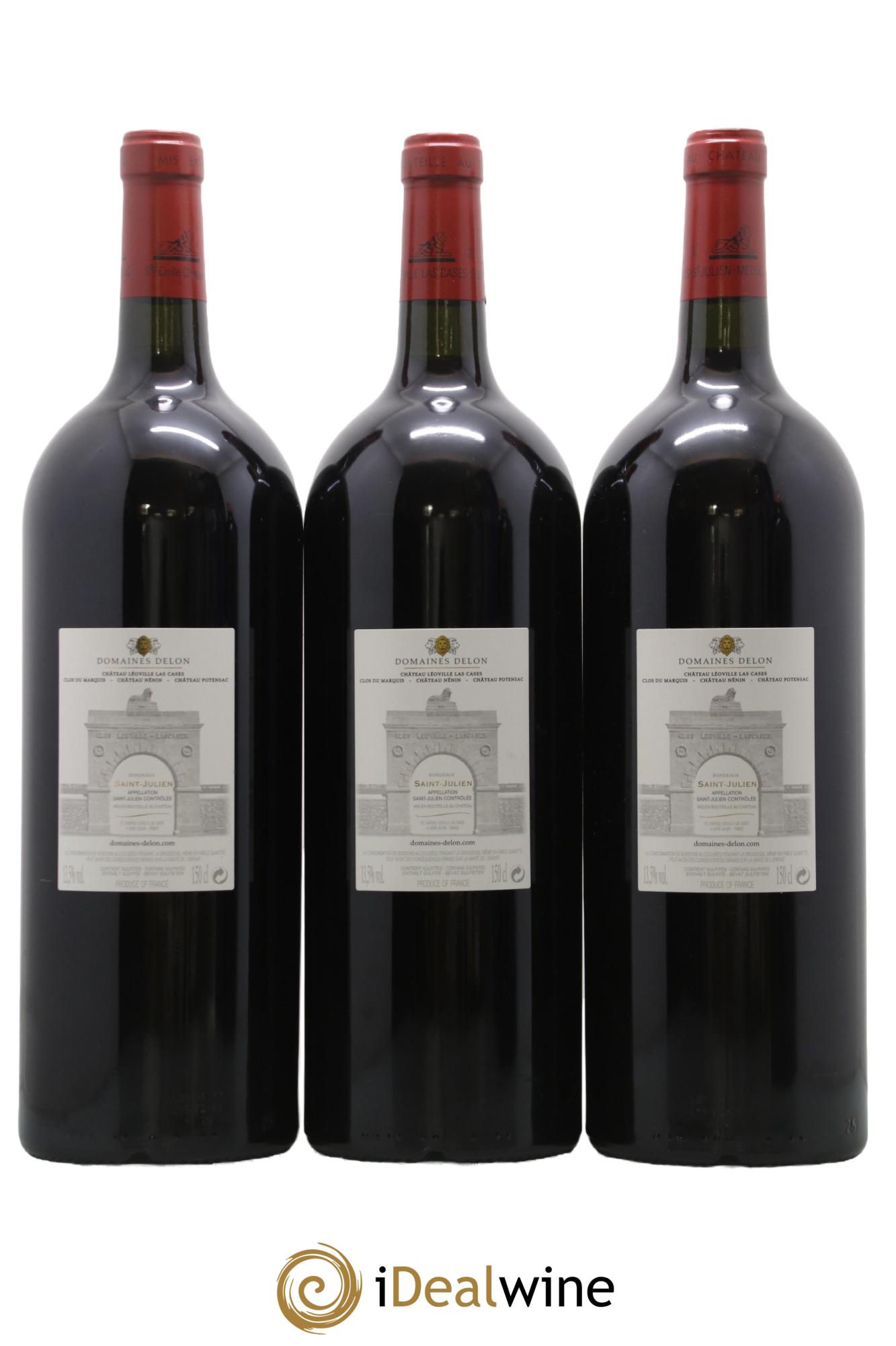 Château Léoville Las Cases 2ème Grand Cru Classé 2015 - Lot of 3 magnums - 1