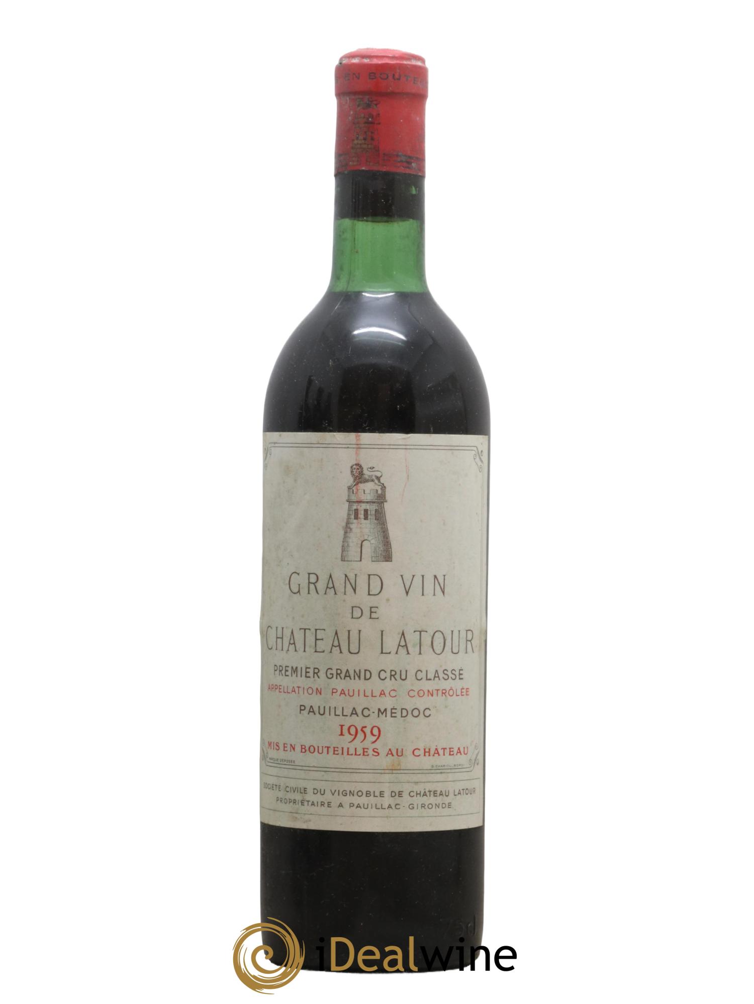 Château Latour 1er Grand Cru Classé 1959 - Lot de 1 bouteille - 0