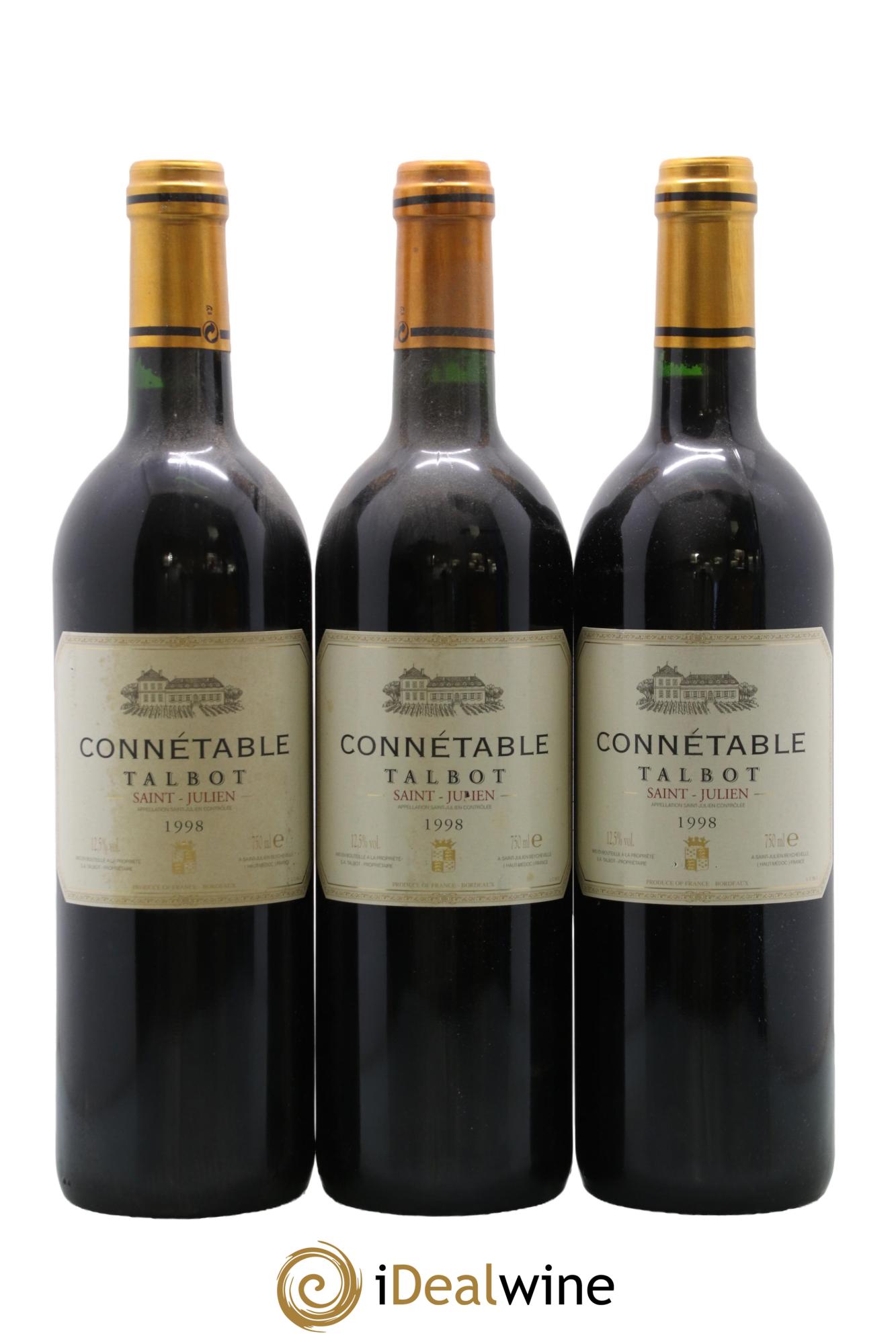 Connétable de Talbot Second Vin 1998 - Lot of 3 bottles - 0