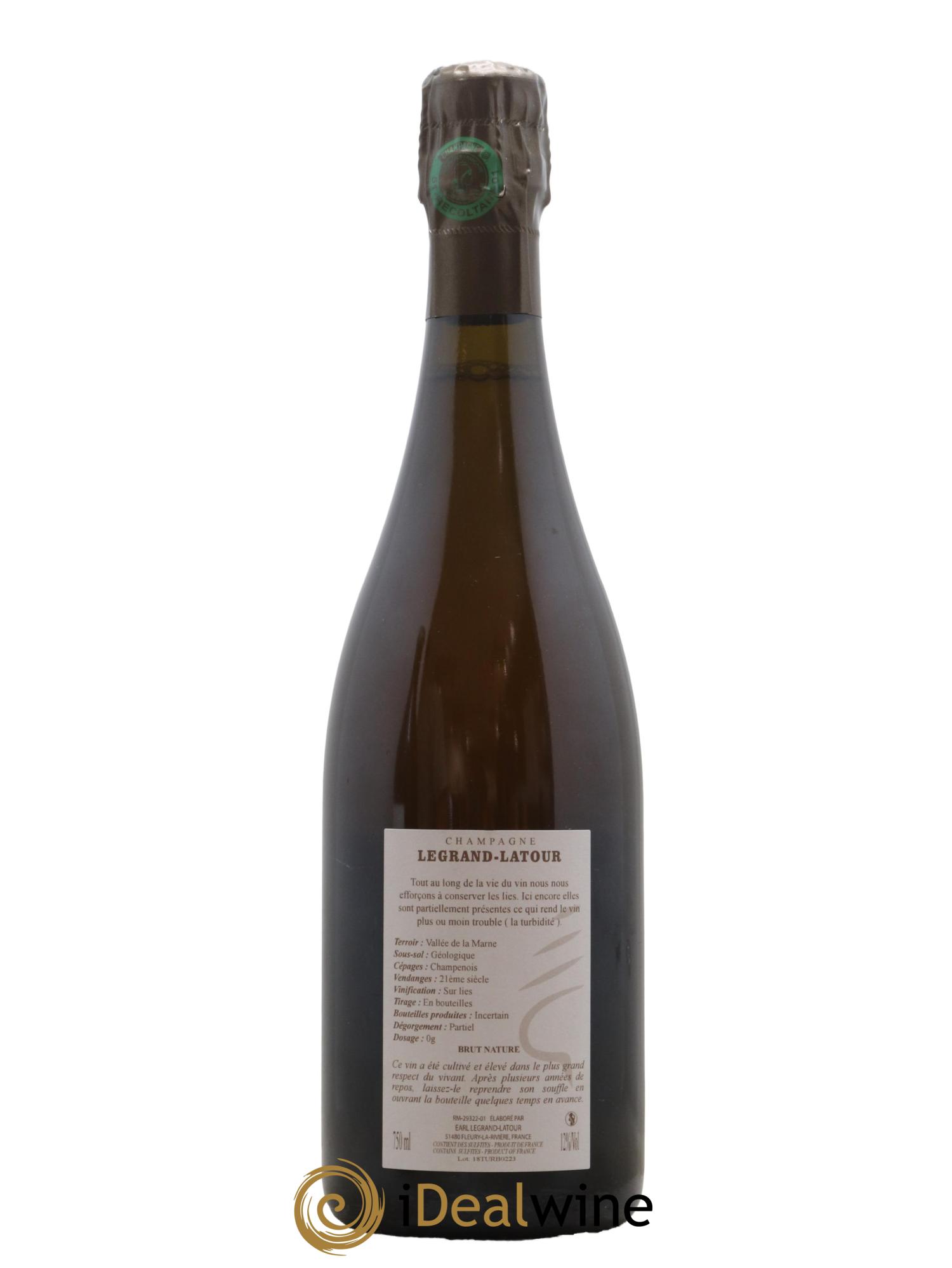 Champagne Turbidite Legrand Latour - Lot de 1 bouteille - 1