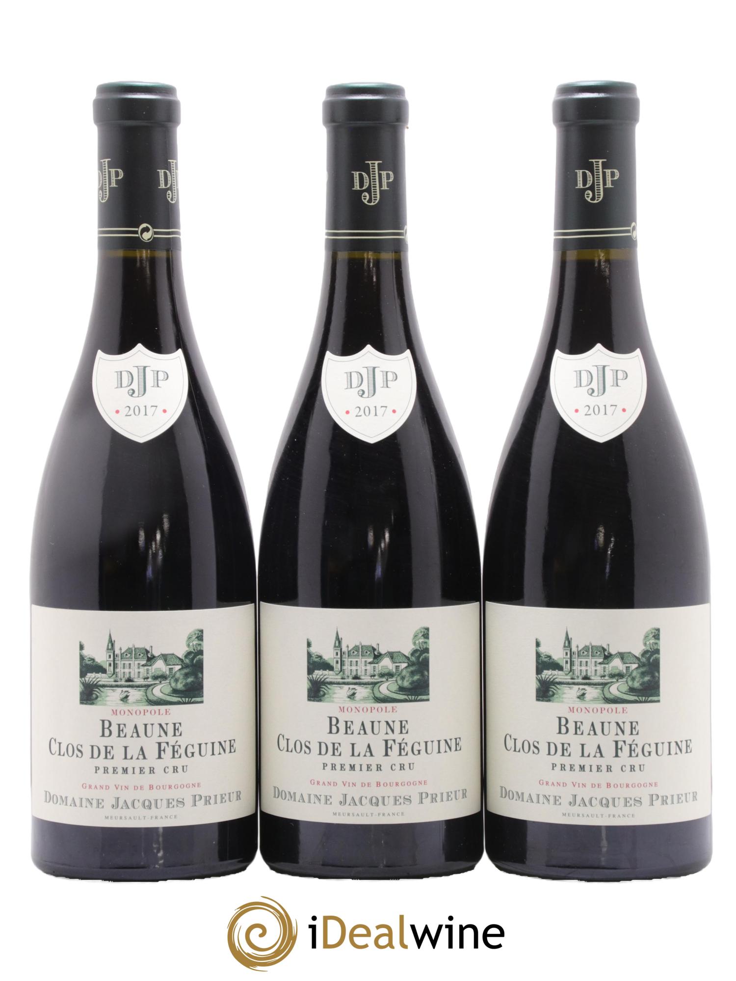 Beaune 1er Cru Clos de la Féguine Jacques Prieur (Domaine) Cazelles 2017 - Lot de 3 bouteilles - 0