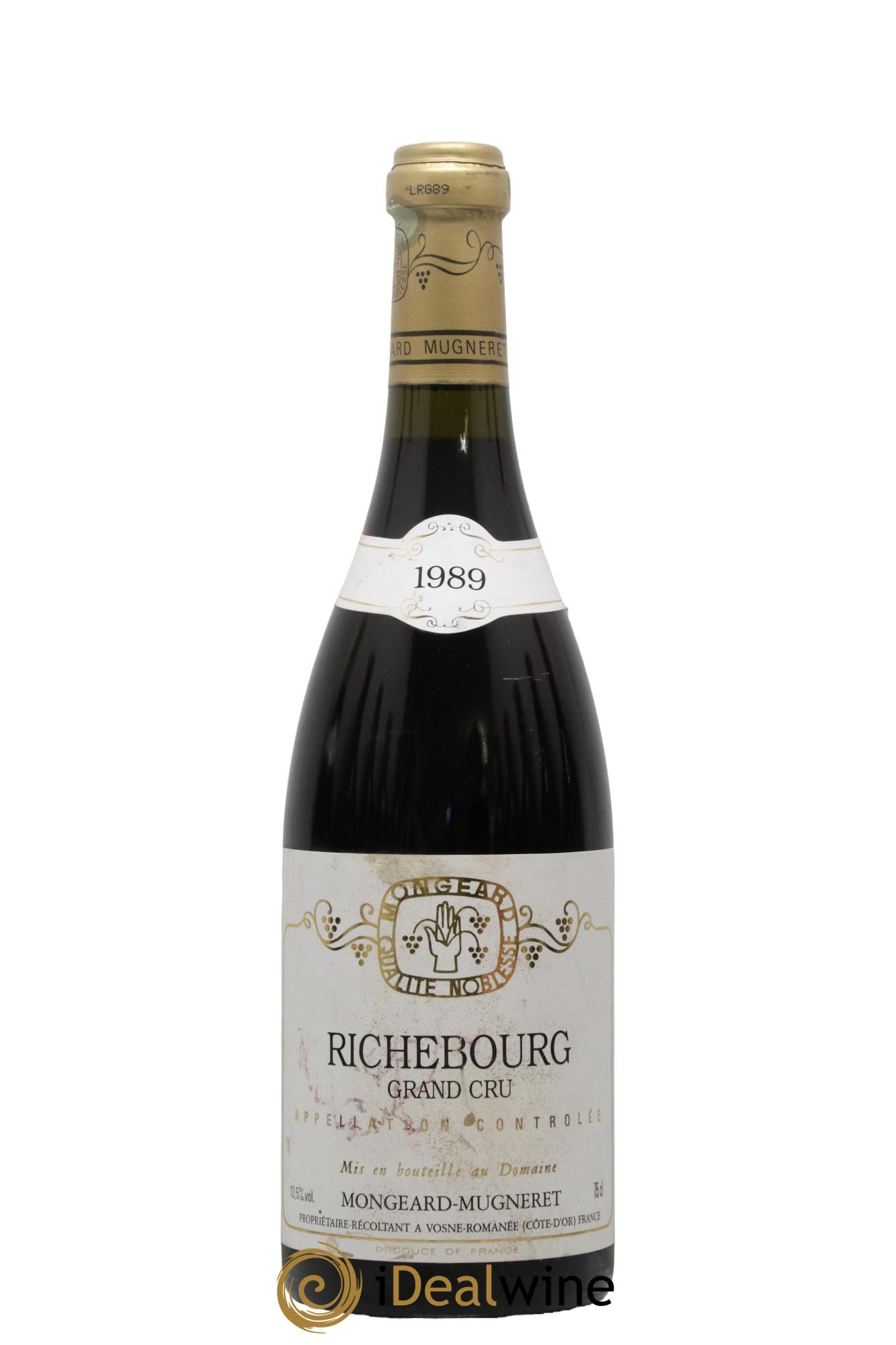 Richebourg Grand Cru Mongeard-Mugneret (Domaine) 1989 - Lot de 1 bouteille - 0