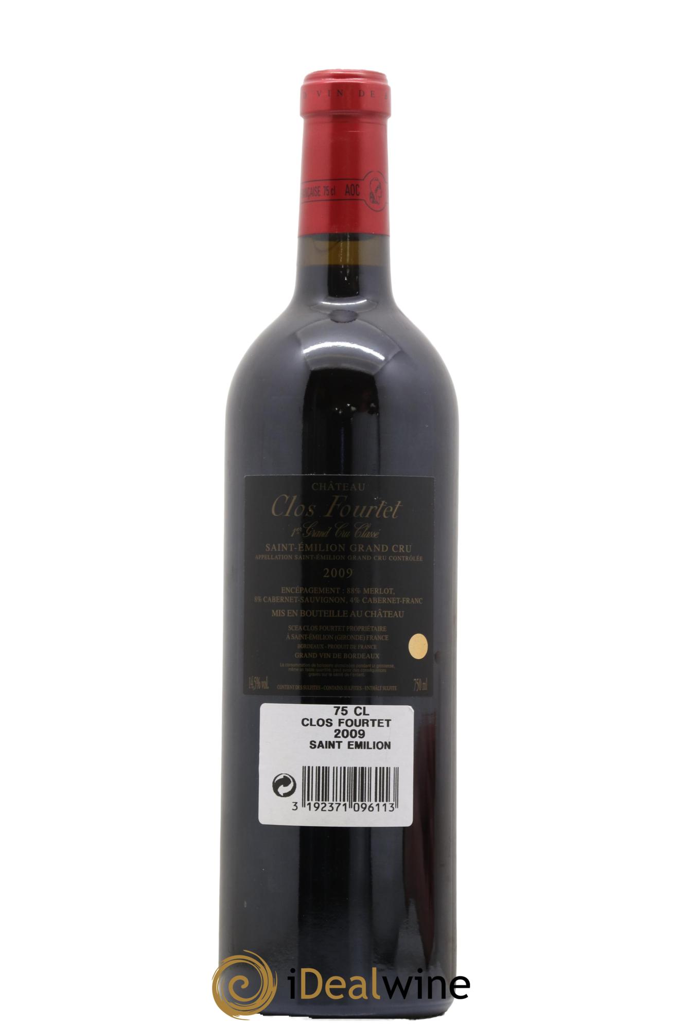 Clos Fourtet 1er Grand Cru Classé B 2009 - Posten von 1 Flasche - 1