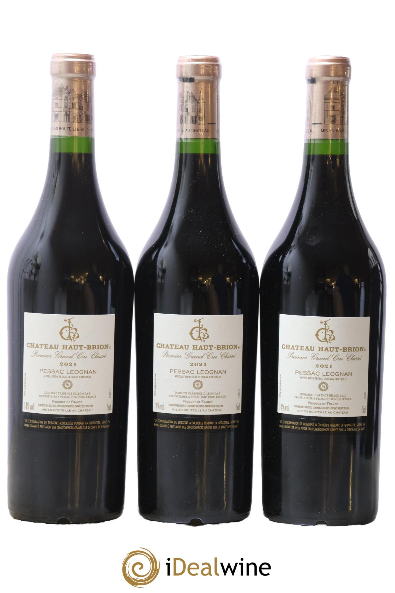 Château Haut Brion 1er Grand Cru Classé 2021 - Lot de 3 bouteilles - 1