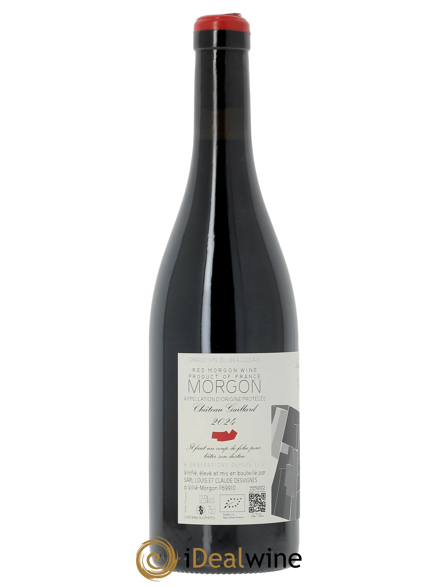 Morgon Château Gaillard Louis-Claude Desvignes  2024 - Lot de 1 bouteille - 1