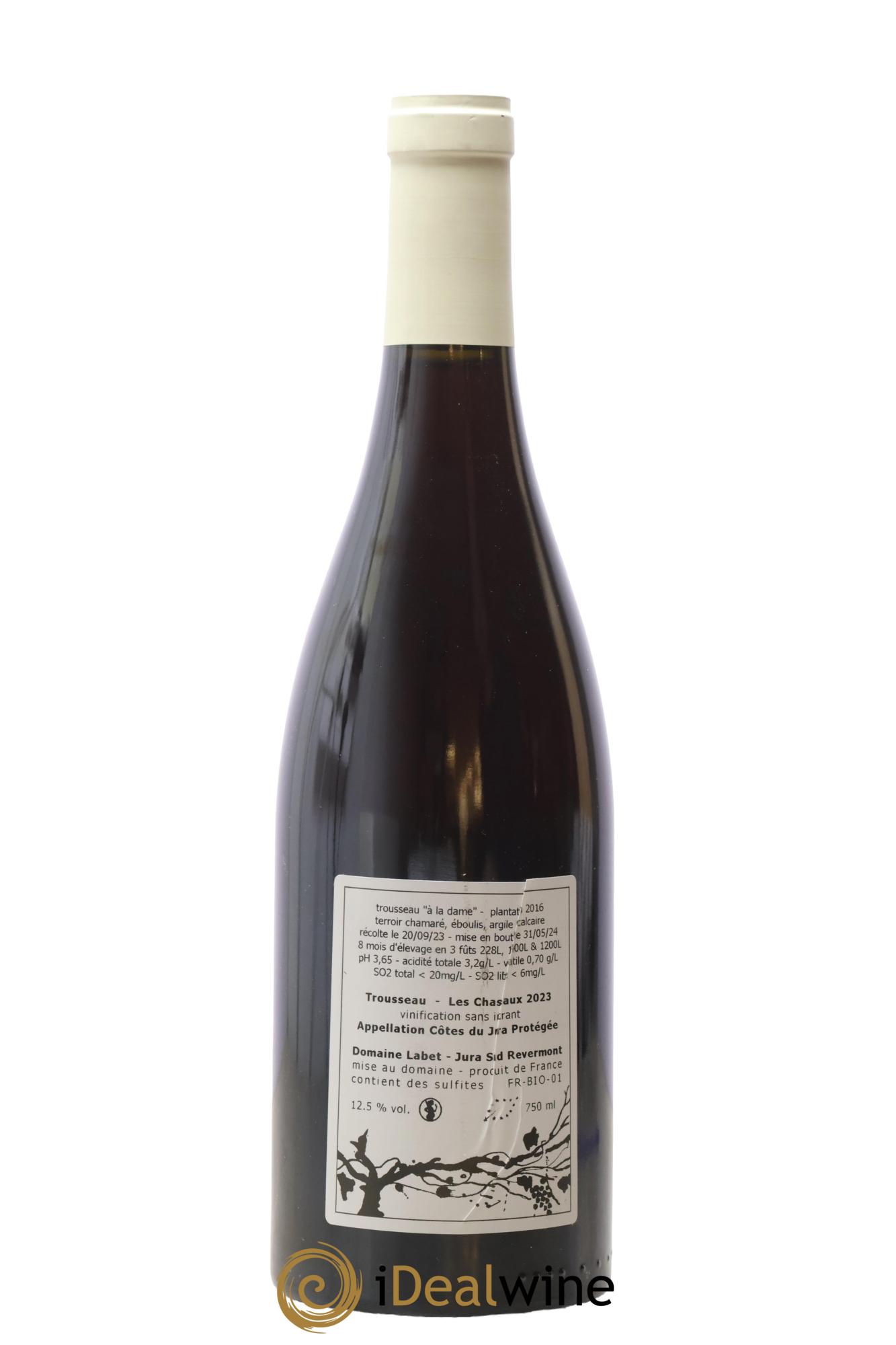 Côtes du Jura Trousseau Les Chaseaux Romain - Julien - Charline Labet 2023 - Lot de 1 bouteille - 1