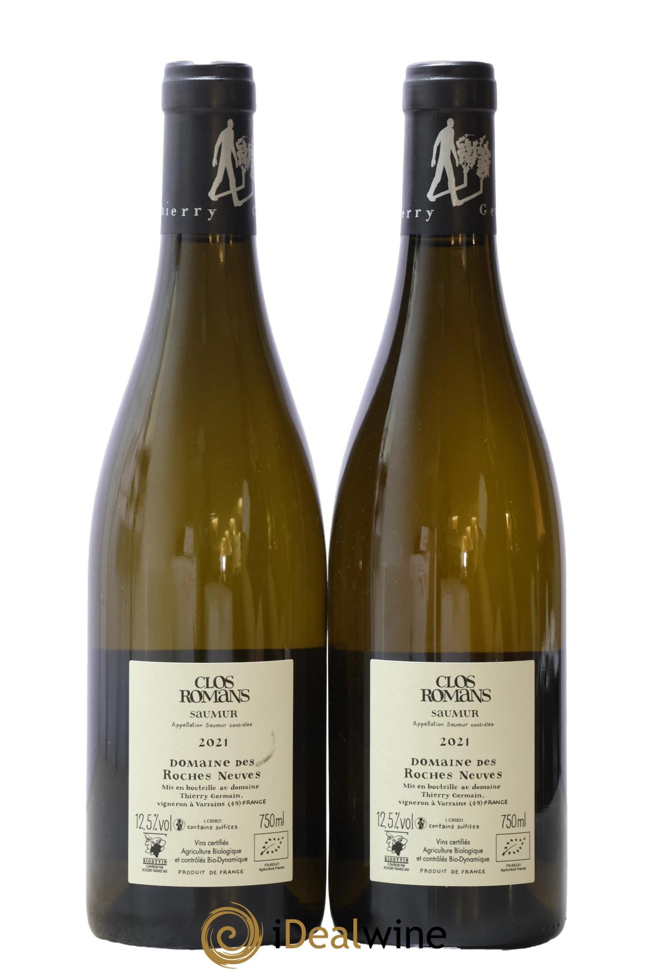 Saumur Clos Romans Domaine des Roches Neuves - Thierry Germain 2021 - Lot de 2 bouteilles - 1
