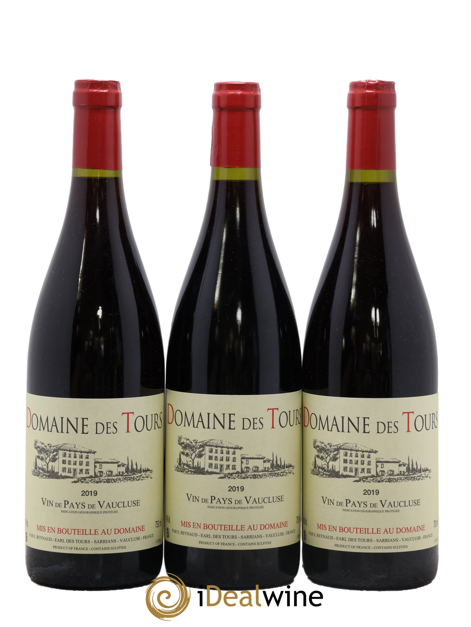 Vaucluse (Vin de Pays de Vaucluse) Domaine des Tours Emmanuel Reynaud 2019 - Lot de 3 bouteilles - 0