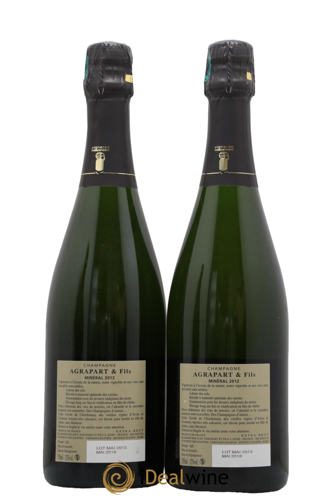 Minéral Blanc de Blancs  Extra-Brut Agrapart & Fils 2012 - Lot of 2 bottles - 1