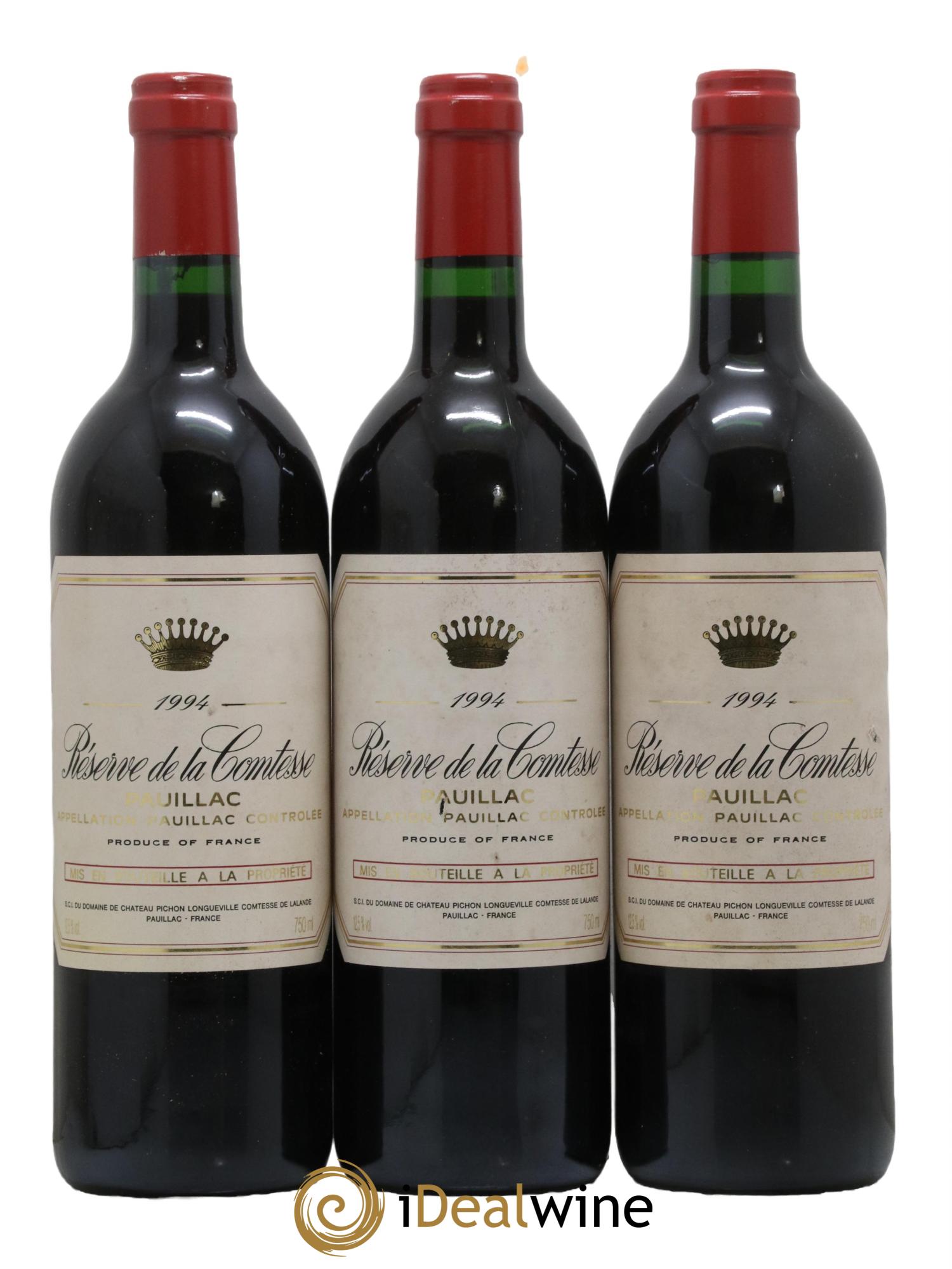 Réserve de la Comtesse Second Vin 1994 - Lotto di 3 bottiglie - 0