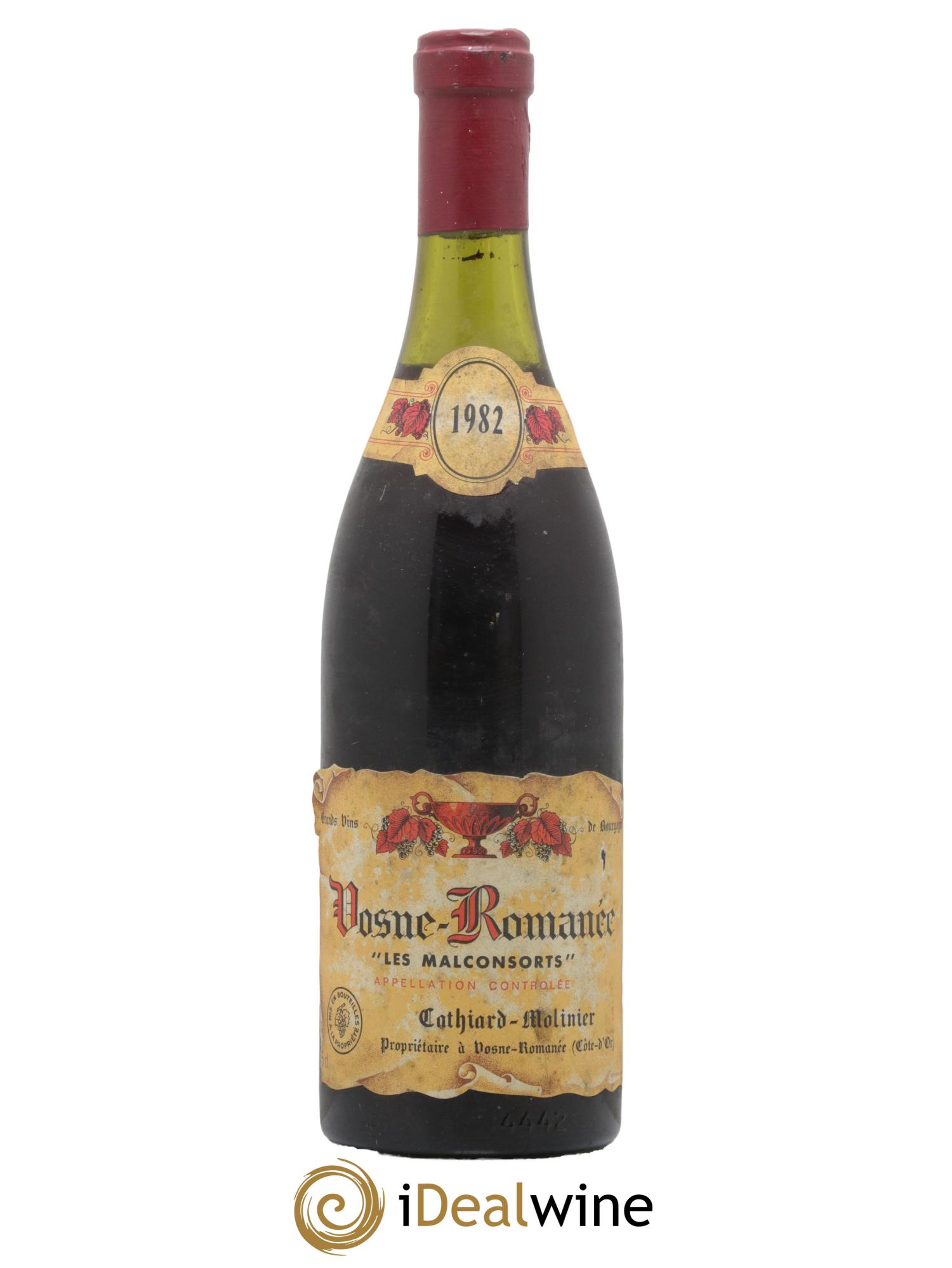 Vosne-Romanée 1er Cru Les Malconsorts Cathiard Molinier 1982 - Lot de 1 bouteille - 0