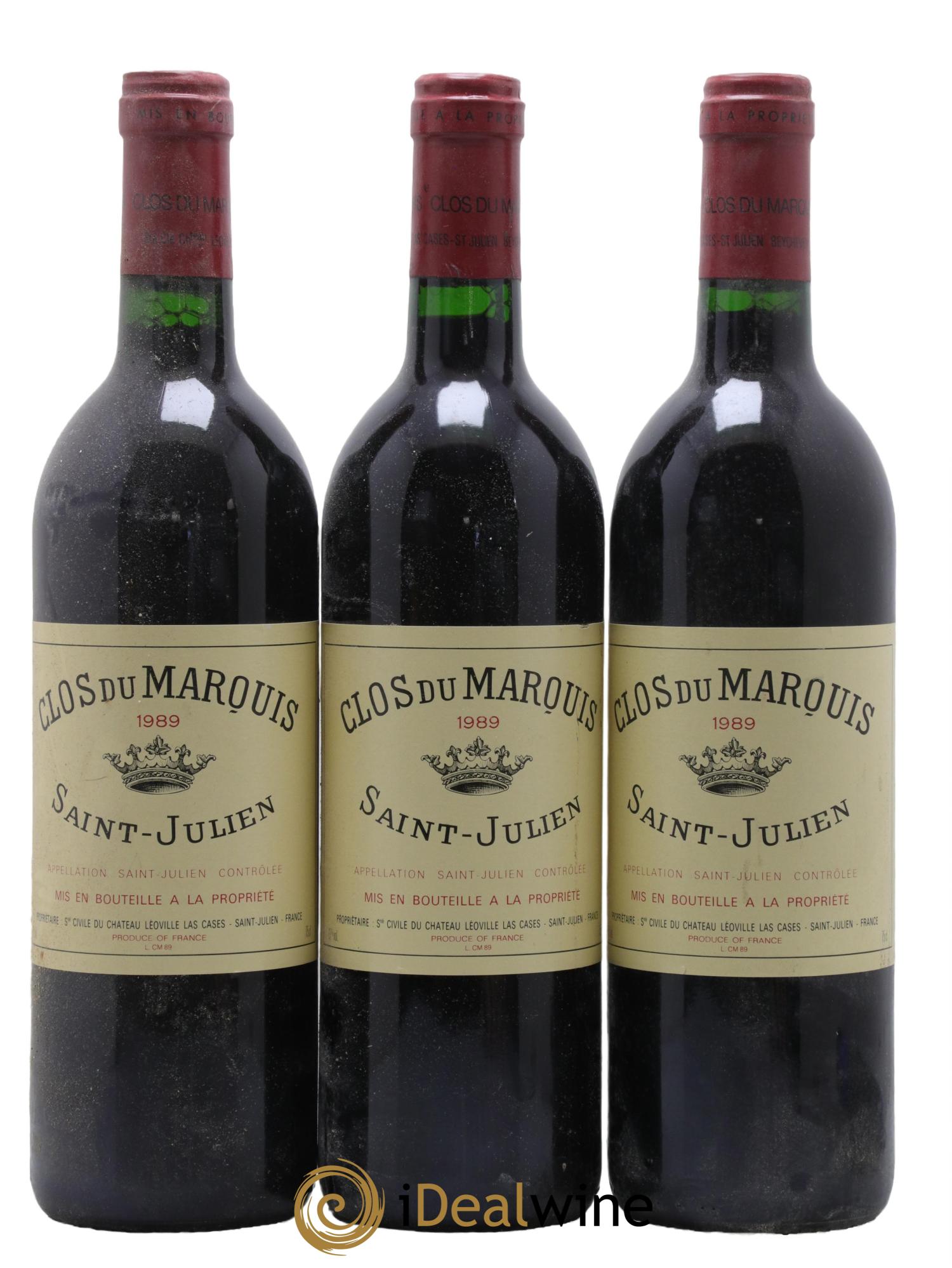 Clos du Marquis 1989 - Lot de 3 bouteilles - 0