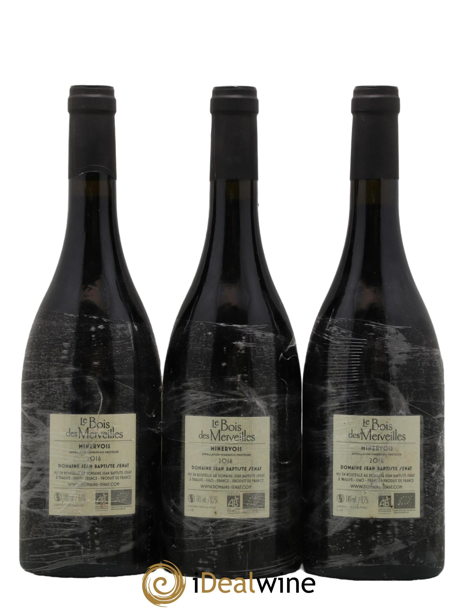 Minervois Le Bois des Merveilles Jean-Baptiste Sénat 2016 - Lot de 3 bouteilles - 1