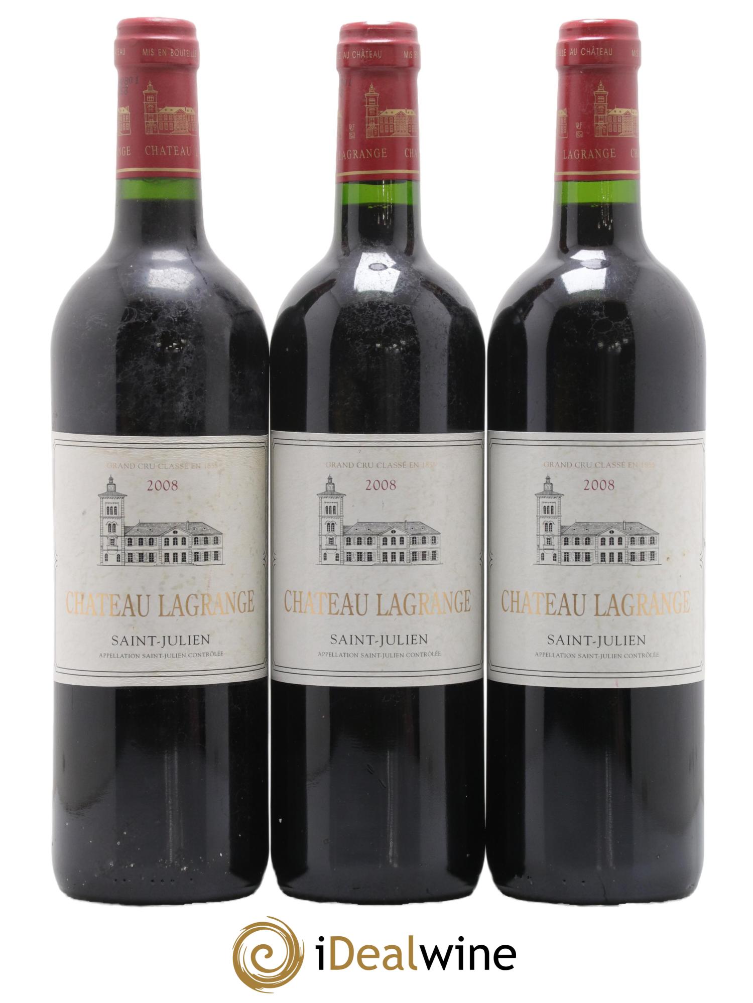 Château Lagrange 3ème Grand Cru Classé 2008 - Lot de 3 bouteilles - 0
