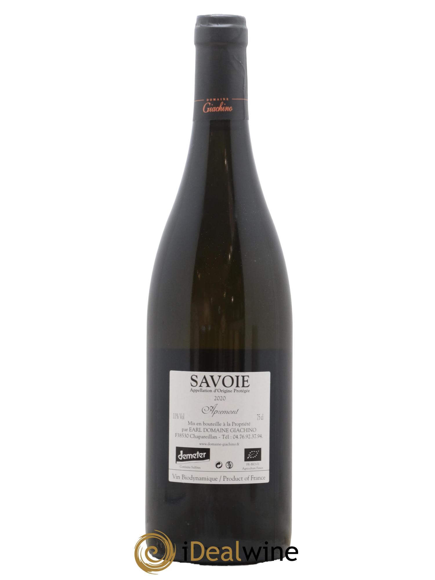 Vin de Savoie Apremont Giachino 2020 - Lot de 1 bouteille - 1
