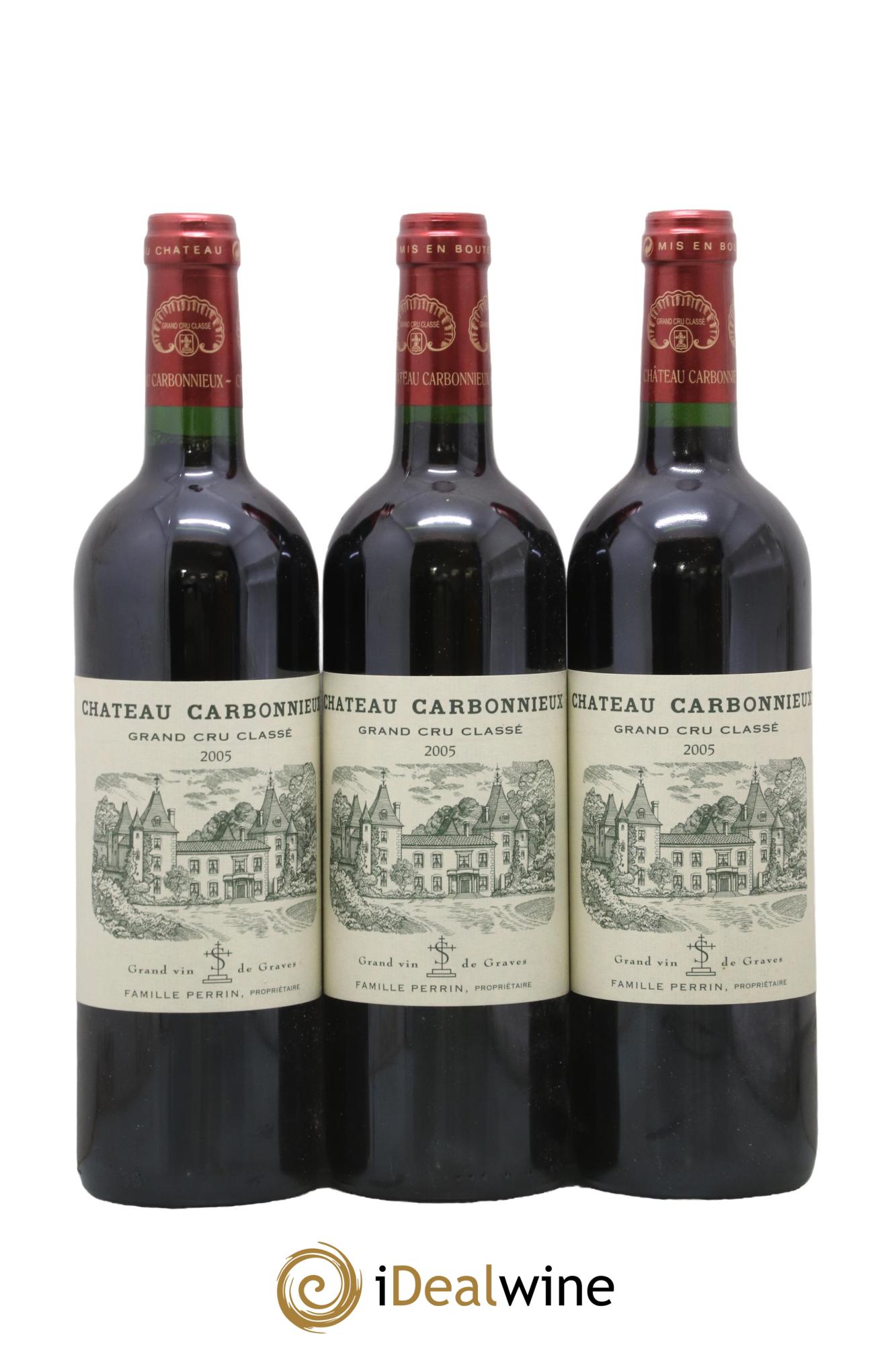 Château Carbonnieux Cru Classé de Graves 2005 - Lot de 3 bouteilles - 0