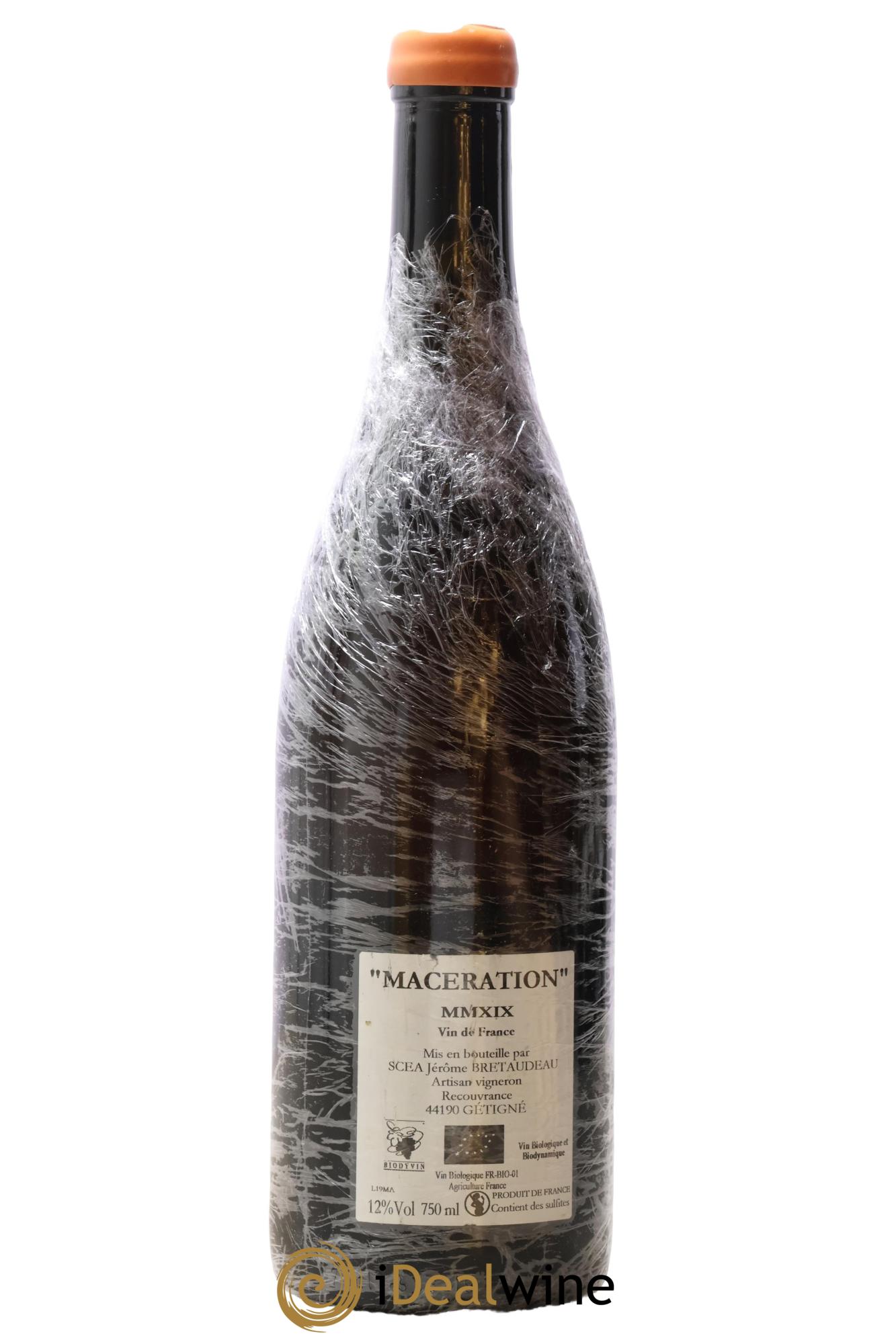 Vin de France Macération Jérôme Bretaudeau 2019 - Lot de 1 bouteille - 1