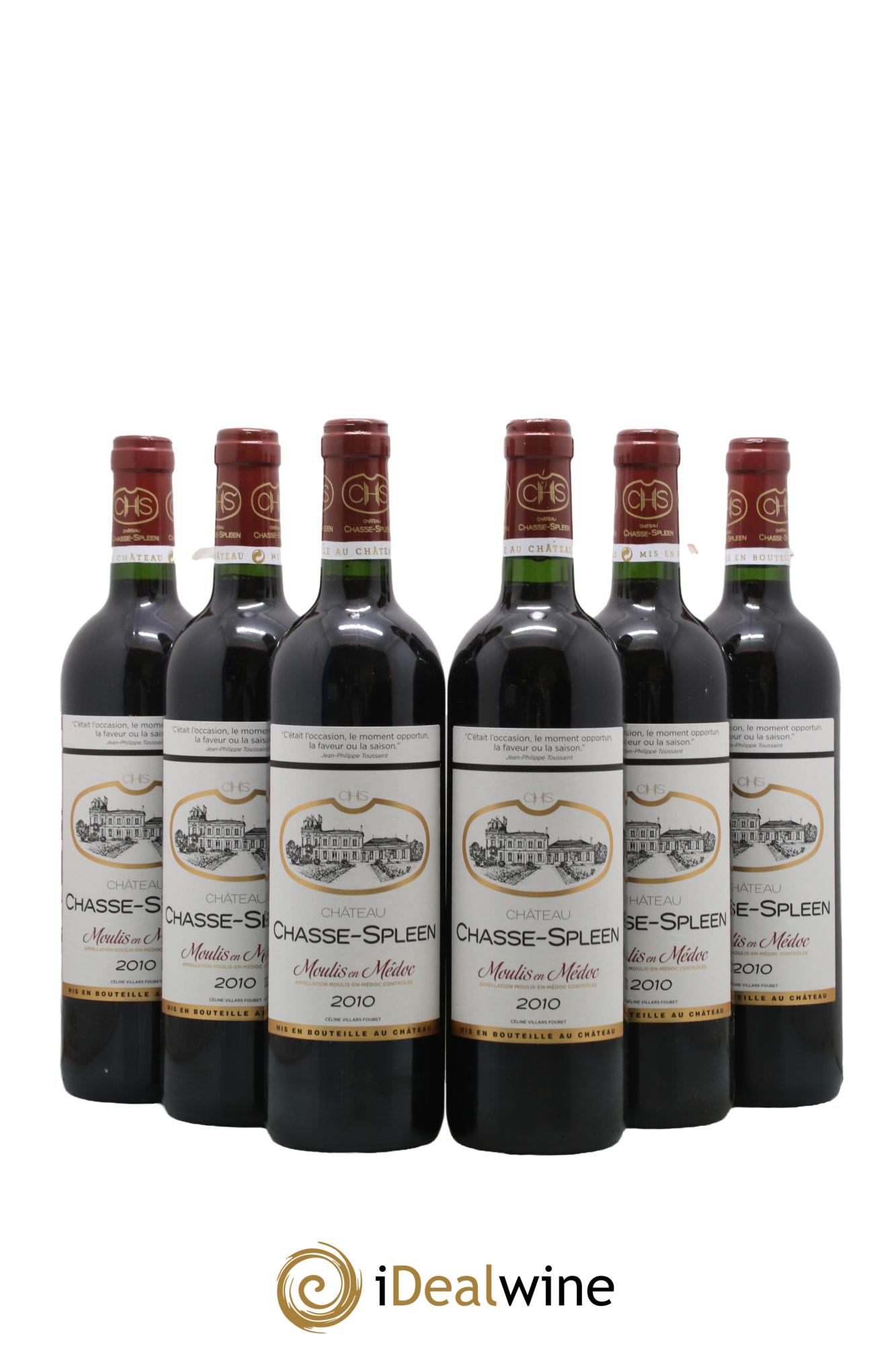 Château Chasse Spleen 2010 - Lot de 6 bouteilles - 0