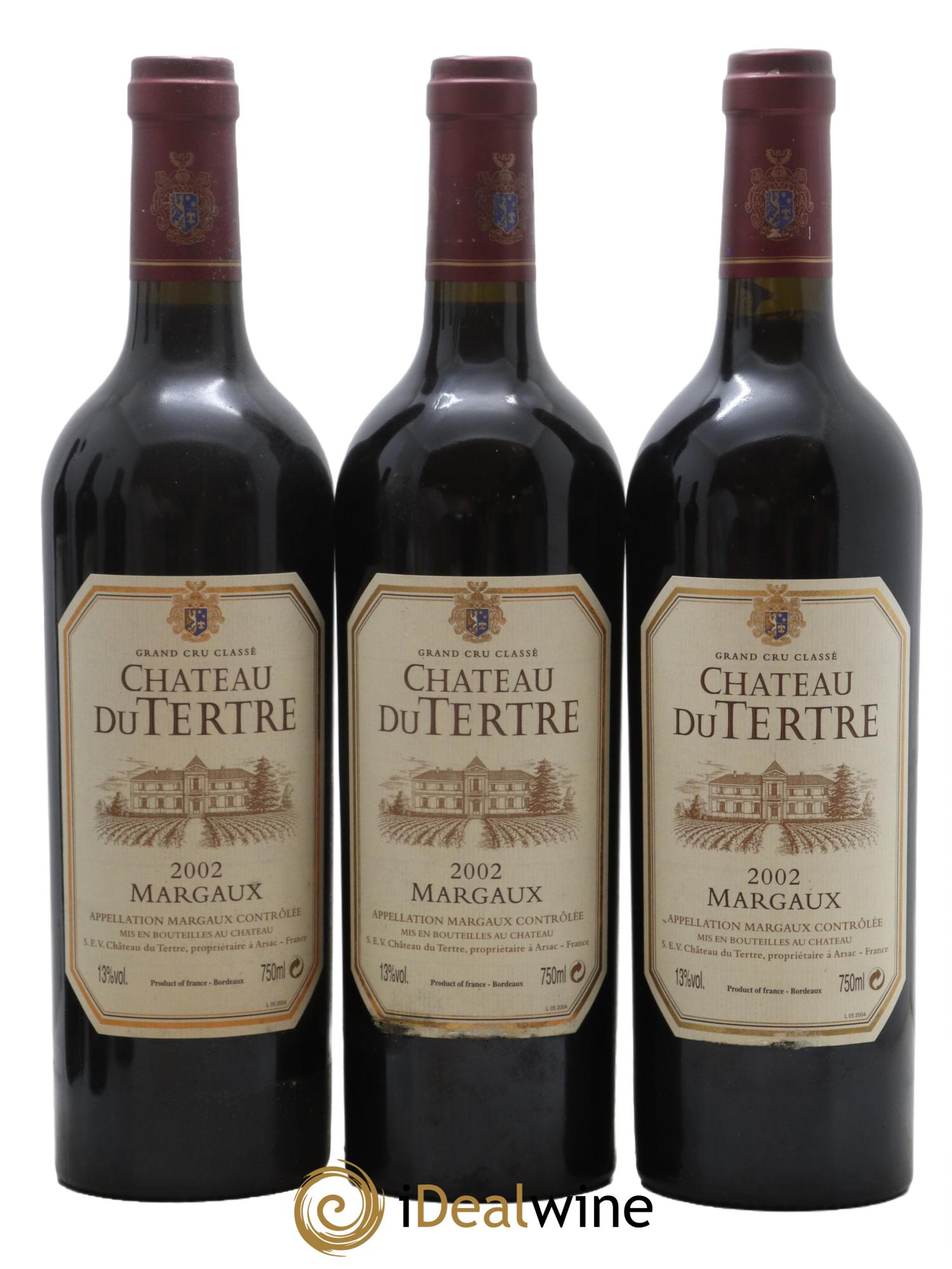 Château du Tertre 5ème Grand Cru Classé  2002 - Lot de 6 bouteilles - 2