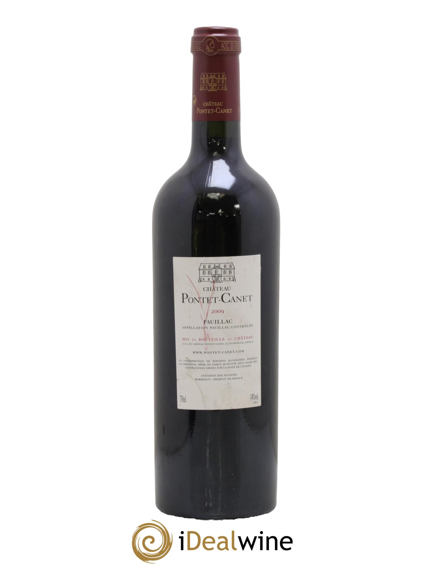 Château Pontet Canet 5ème Grand Cru Classé 2009 - Posten von 1 Flasche - 1