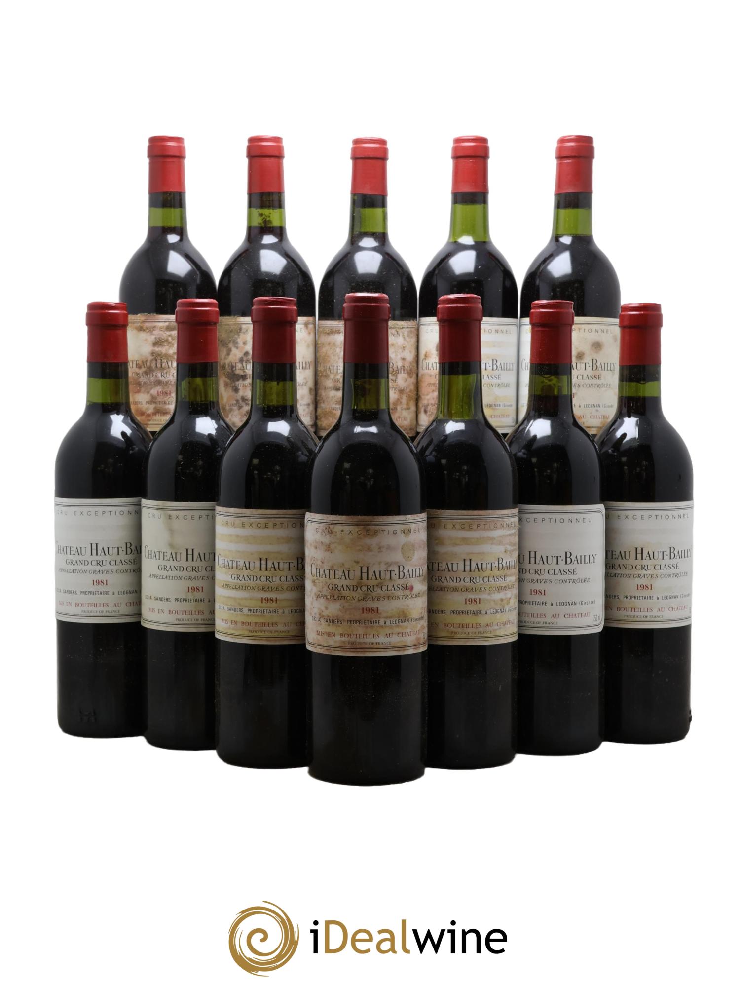 Château Haut-Bailly Cru Classé de Graves 1981 - Lot of 12 bottles - 0
