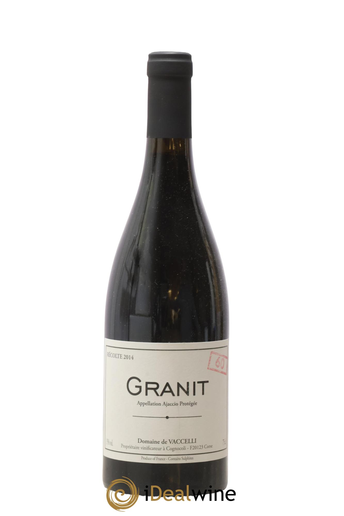 Ajaccio Granit 60 Vaccelli 2014 - Posten von 1 Flasche - 0