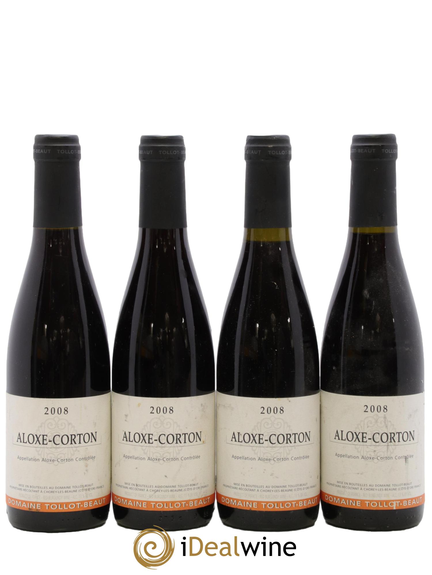 Aloxe-Corton Tollot Beaut (Domaine) 2008 - Lot of 4 half-bottles - 0