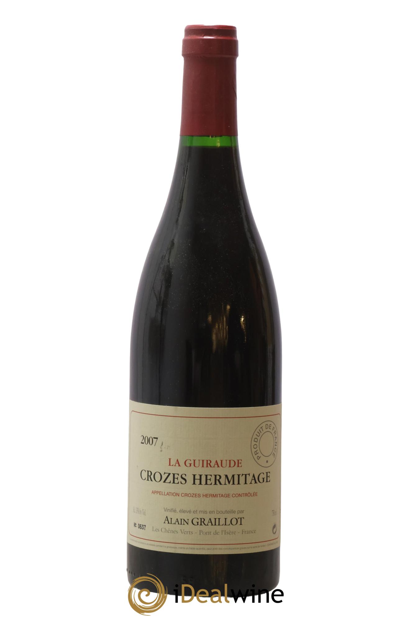 Crozes-Hermitage La Guiraude Domaine Graillot 2007 - Lot of 1 bottle - 0