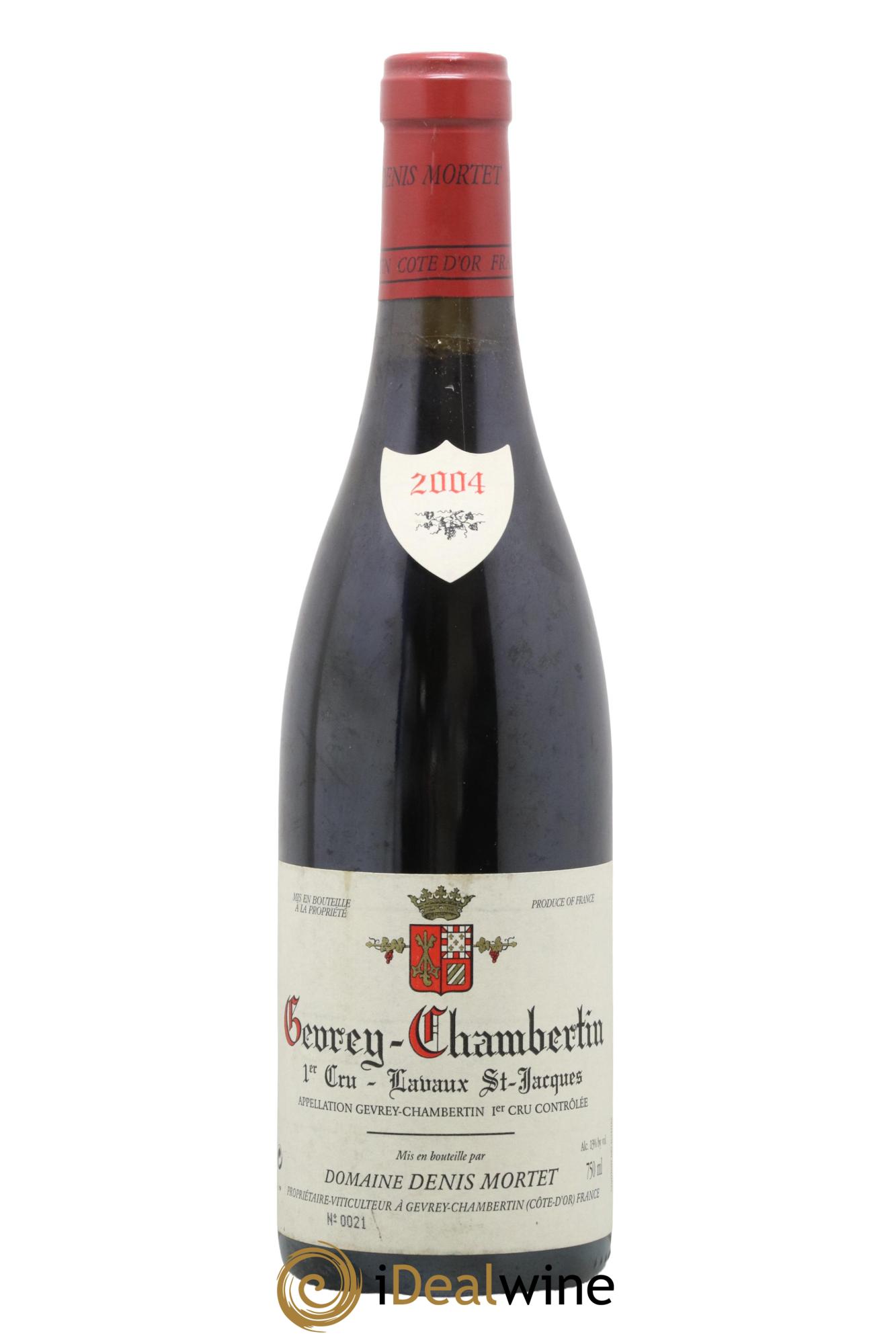 Gevrey-Chambertin 1er Cru Lavaux Saint Jacques Denis Mortet (Domaine) 2004 - Lot de 1 bouteille - 0
