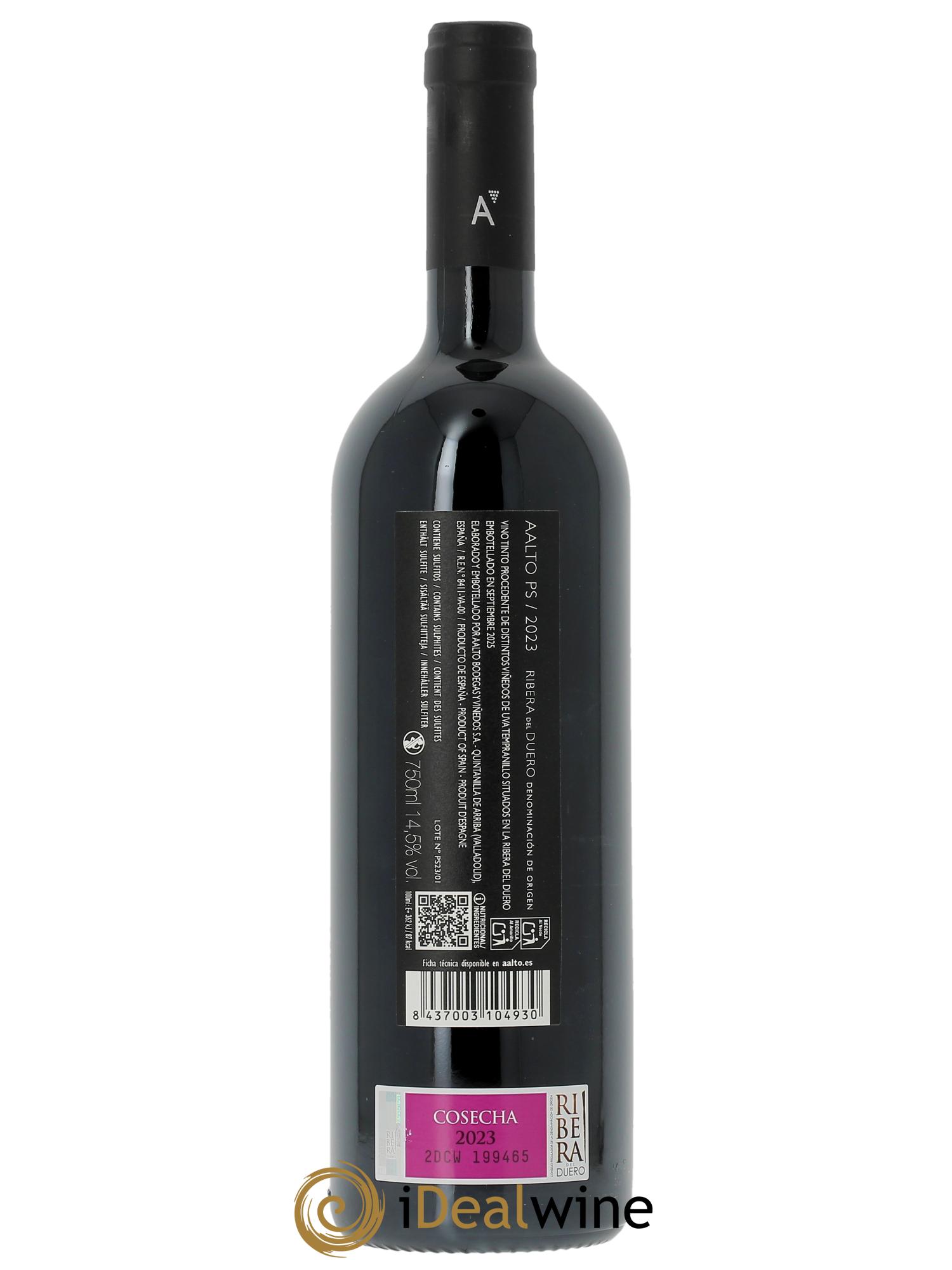 Ribera Del Duero DO Aalto PS Bodegas y Vinedos Aalto (CBO à partir de 6 bts) 2023 - Lot de 1 bouteille - 1