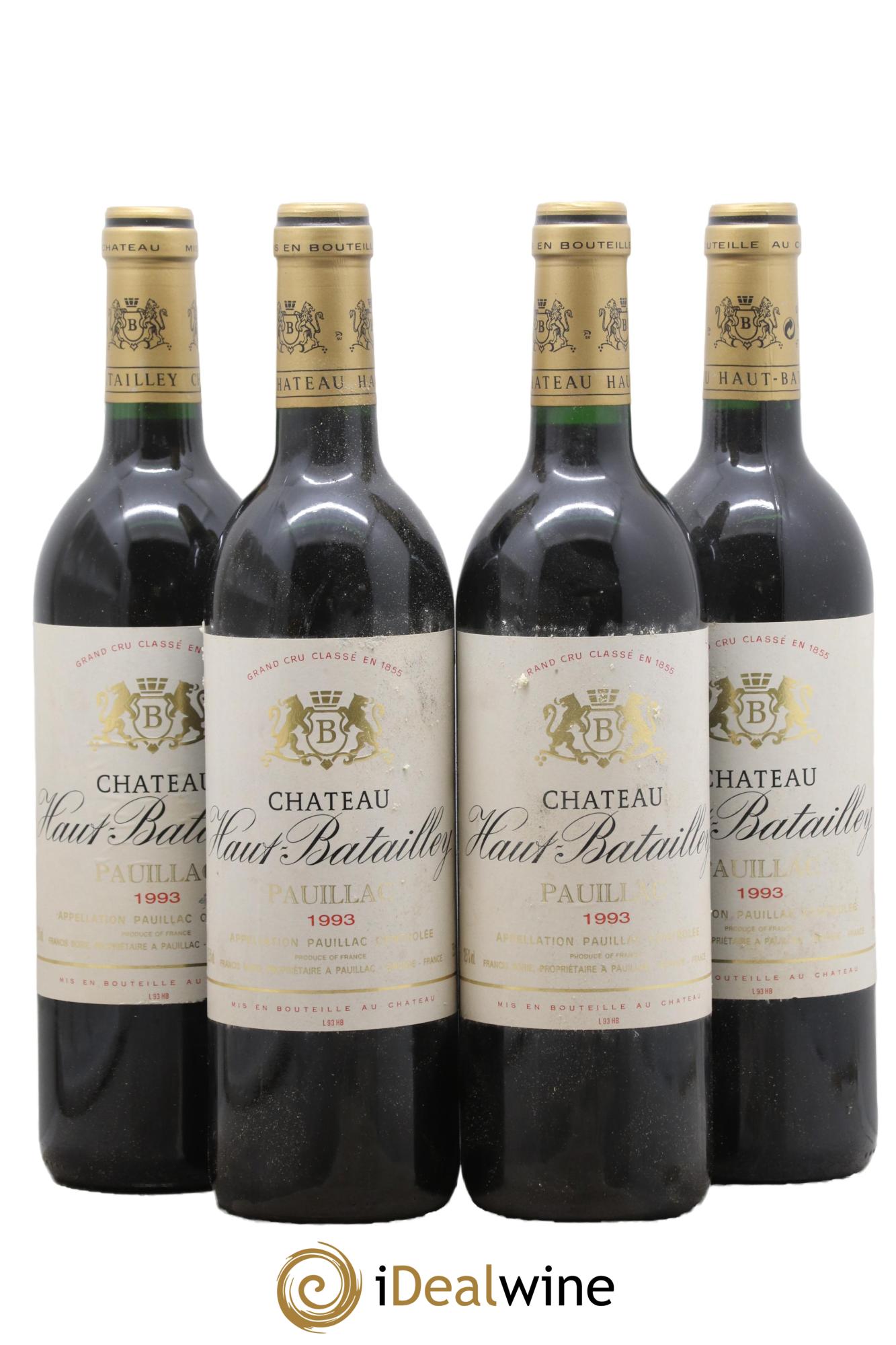 Château Haut Batailley 5ème Grand Cru Classé 1993 - Lot de 4 bouteilles - 0