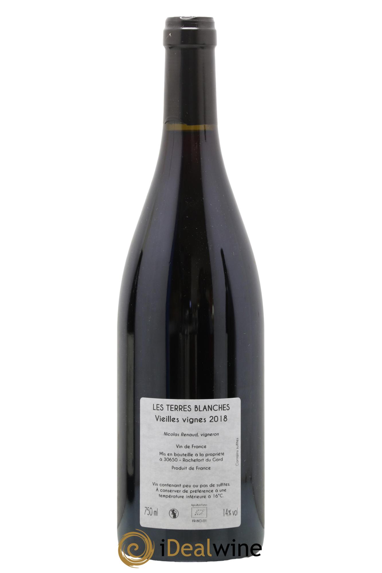 Vin de France Les Terres Blanches Vieilles vignes Clos des Grillons 2018 - Lot de 1 bouteille - 1