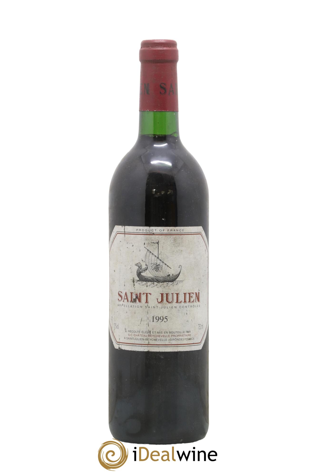 Saint-Julien 3ème vin de Beychevelle 1995 - Posten von 1 Flasche - 0