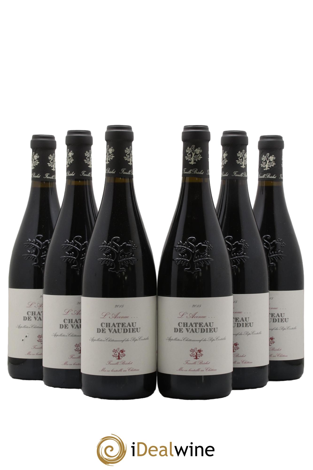 Châteauneuf-du-Pape L'Avenue Château De Vaudieu 2015 - Lot de 6 bouteilles - 0