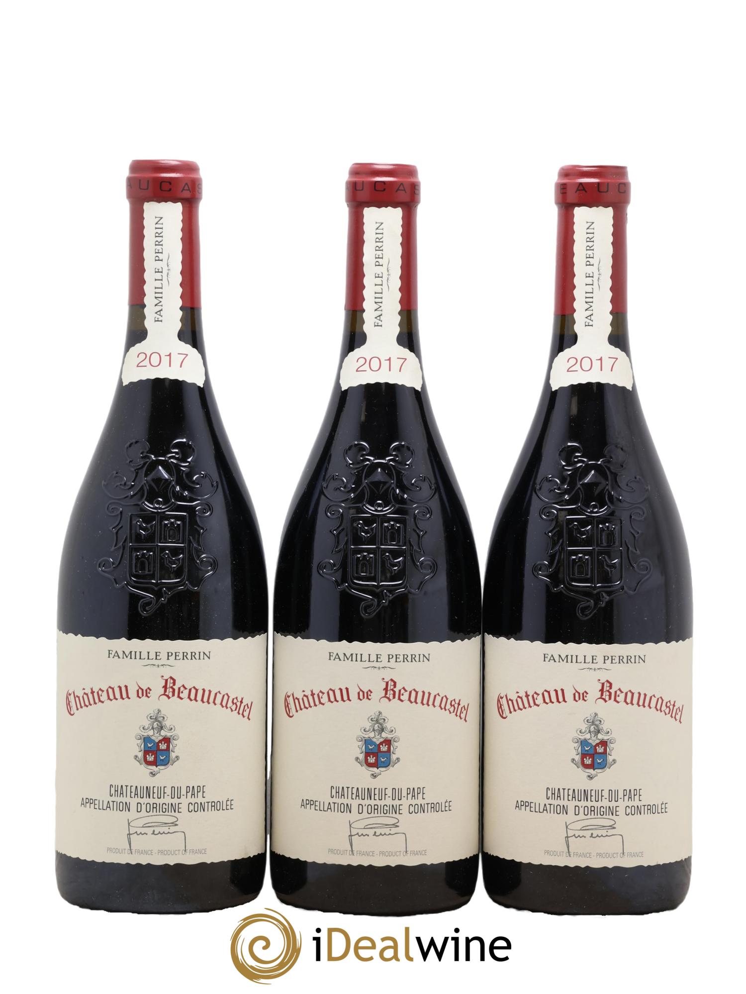 Châteauneuf-du-Pape Château de Beaucastel Famille Perrin 2017 - Lot de 3 bouteilles - 0