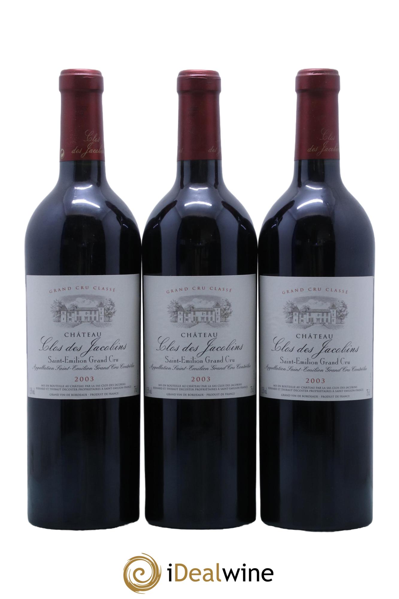 Château Clos des Jacobins Grand Cru Classé 2003 - Lot de 12 bouteilles - 4