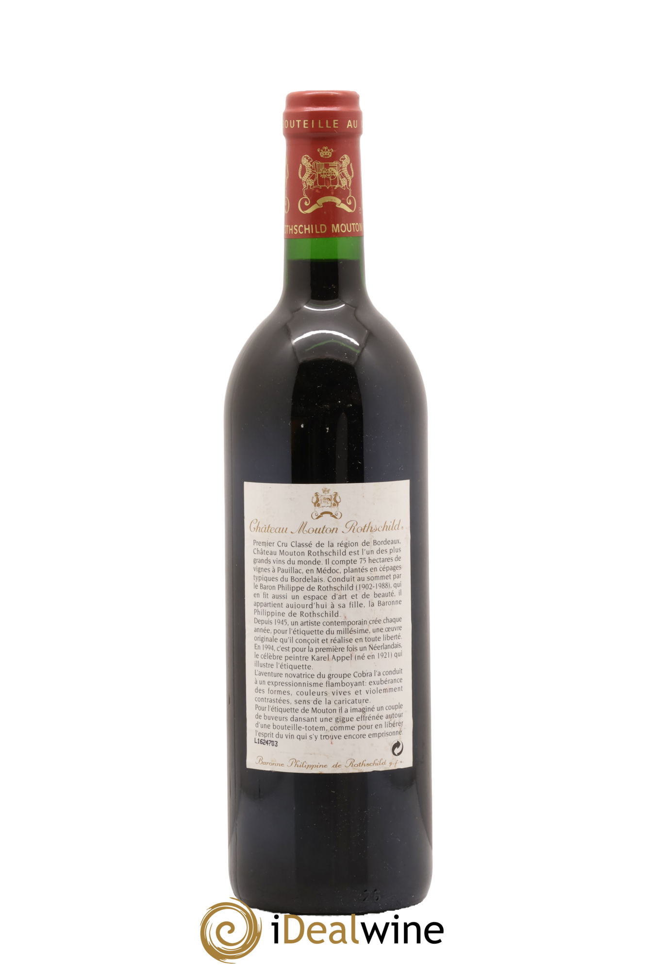 Château Mouton Rothschild 1er Grand Cru Classé 1994 - Lot de 1 bouteille - 1