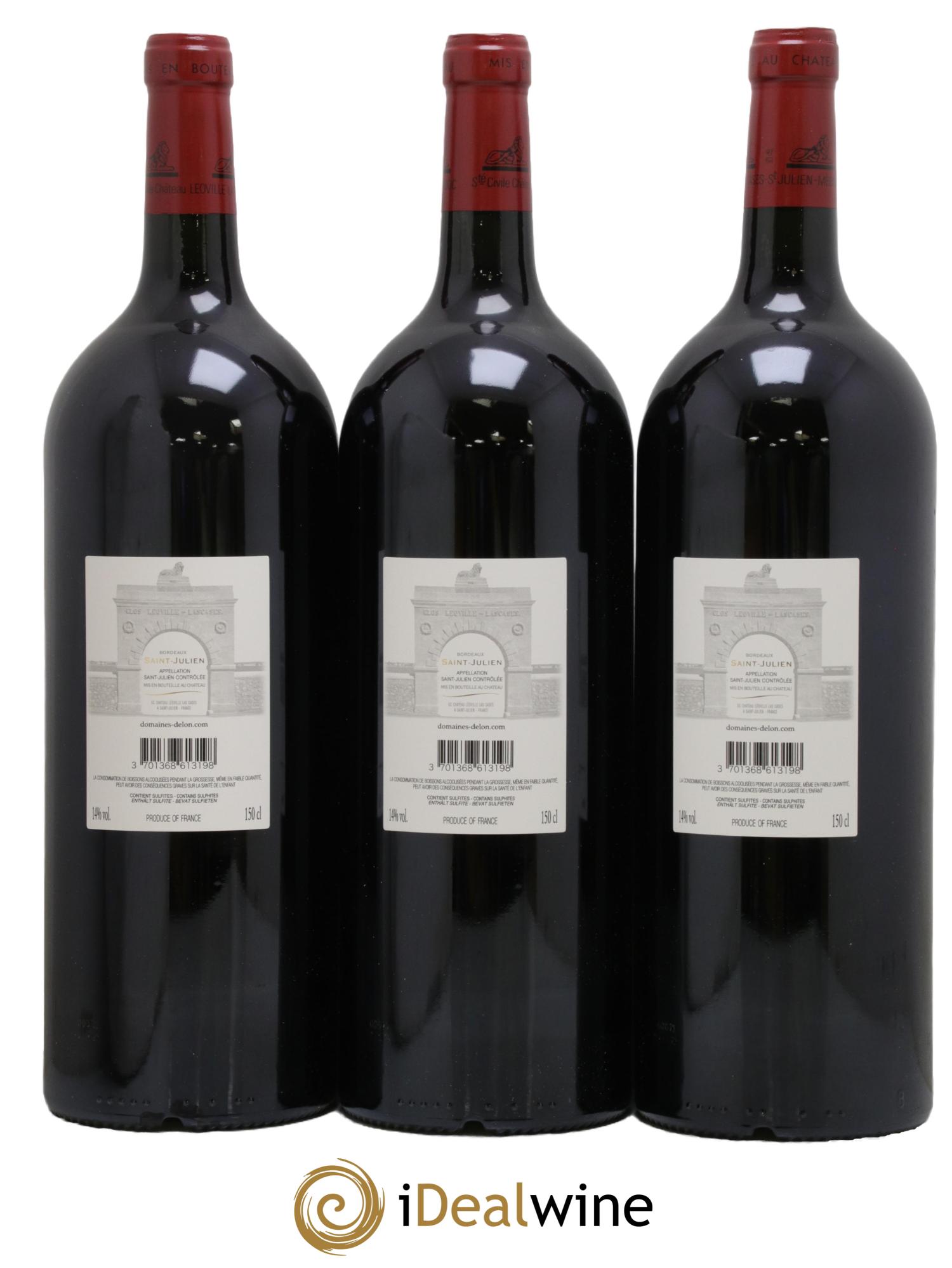 Château Léoville Las Cases 2ème Grand Cru Classé  2019 - Lot of 3 magnums - 1