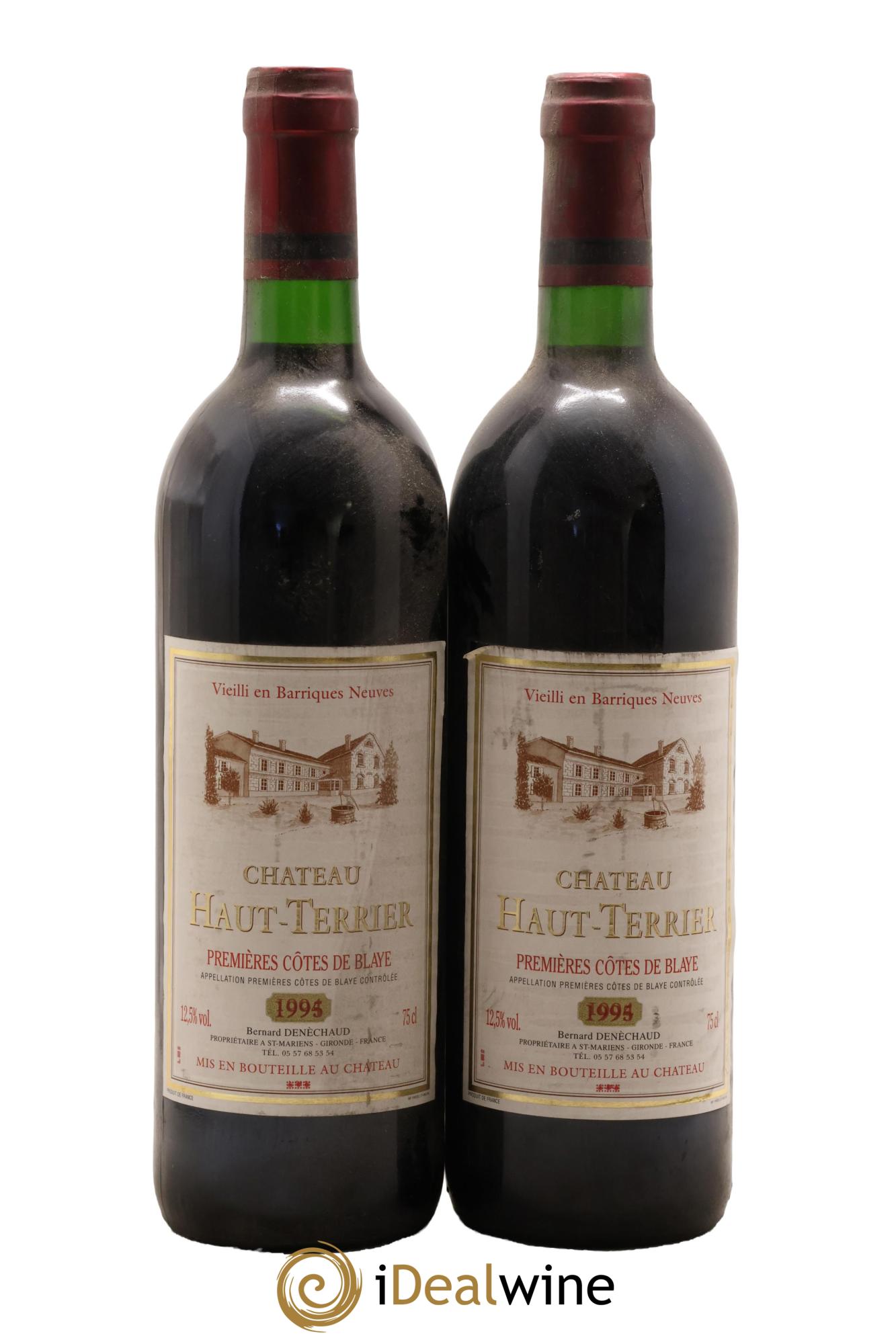 Premières-Côtes-de-Blaye (Blaye-Côtes-de-Bordeaux) Château Haut Terrier 1995 - Lotto di 2 bottiglie - 0