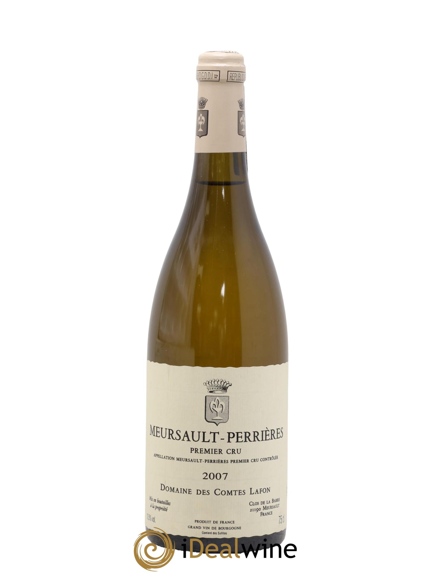 Meursault 1er Cru Perrières Comtes Lafon (Domaine des) 2007 - Lot de 1 bouteille - 0